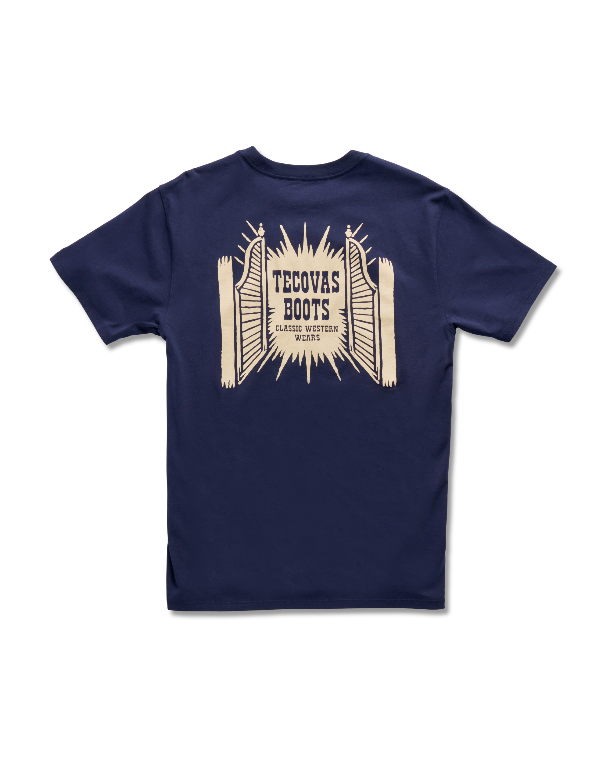 Men's Saloon Door Tee - Navy Bone Pima Cotton