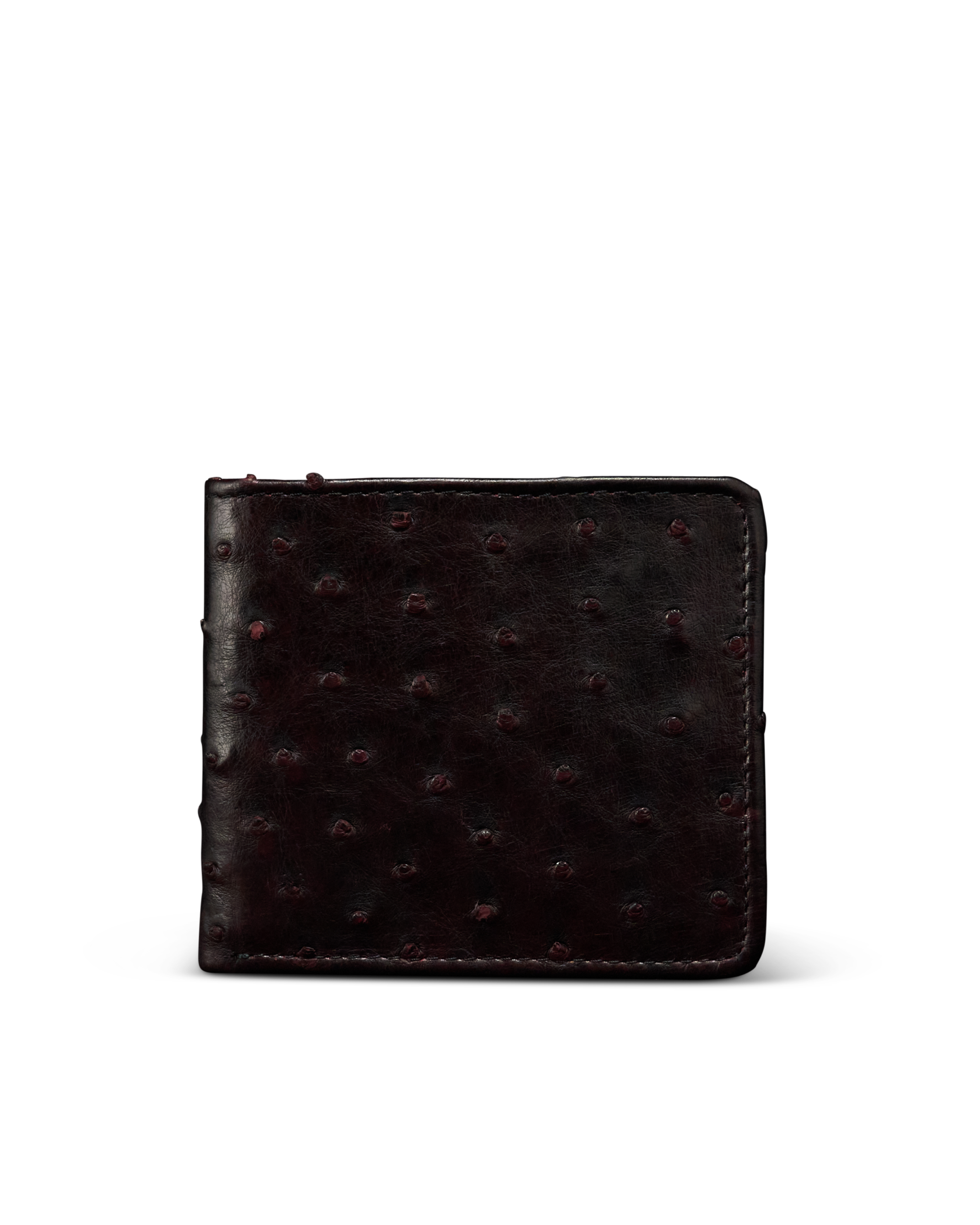 Ostrich Billfold - Black Cherry Ostrich