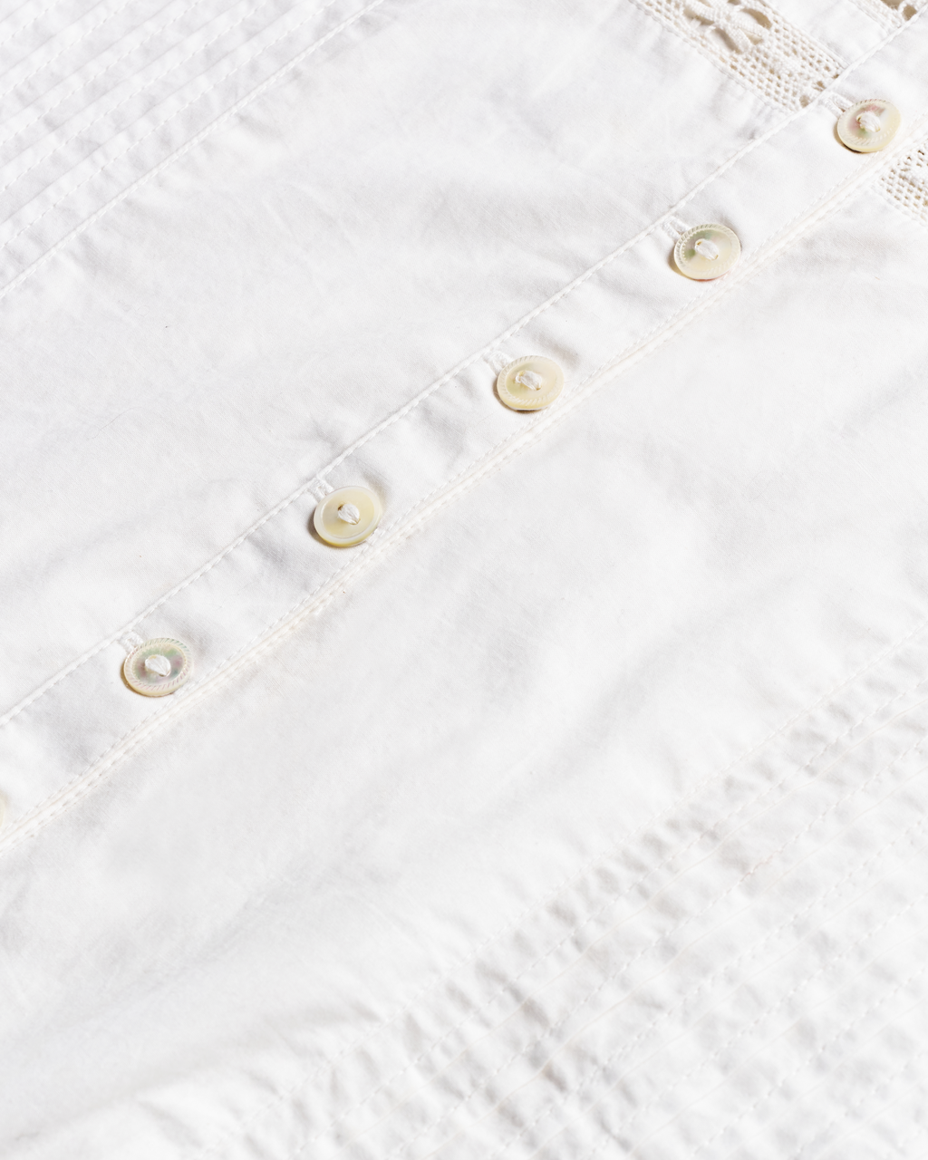 Women's Cotton Poplin Top - White Cotton