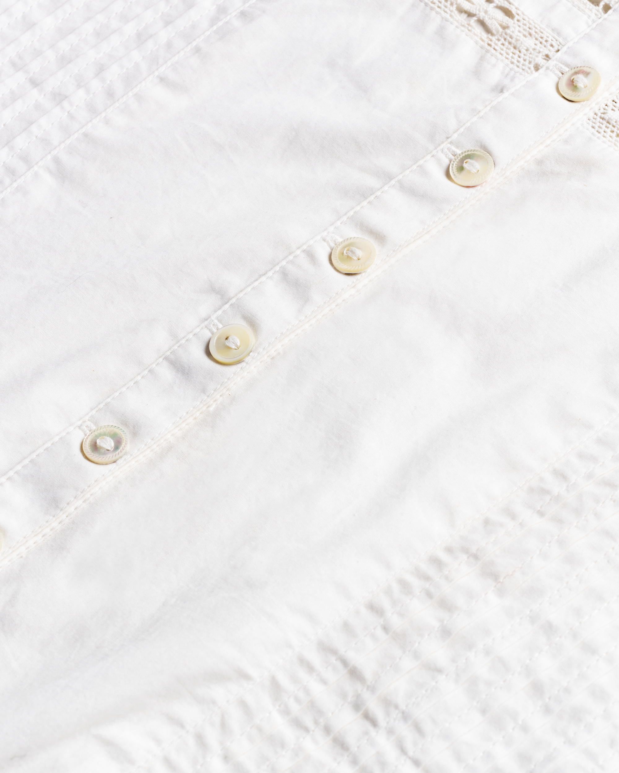 Women's Cotton Poplin Top - White Cotton