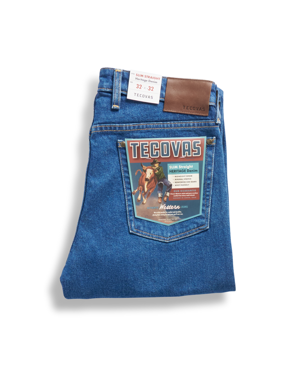 Men's Slim Straight Heritage Denim - Medium Blue Heritage Denim