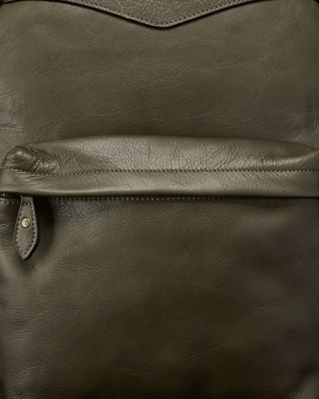 Men's Leather Backpack - Dark Olive Cowhide
