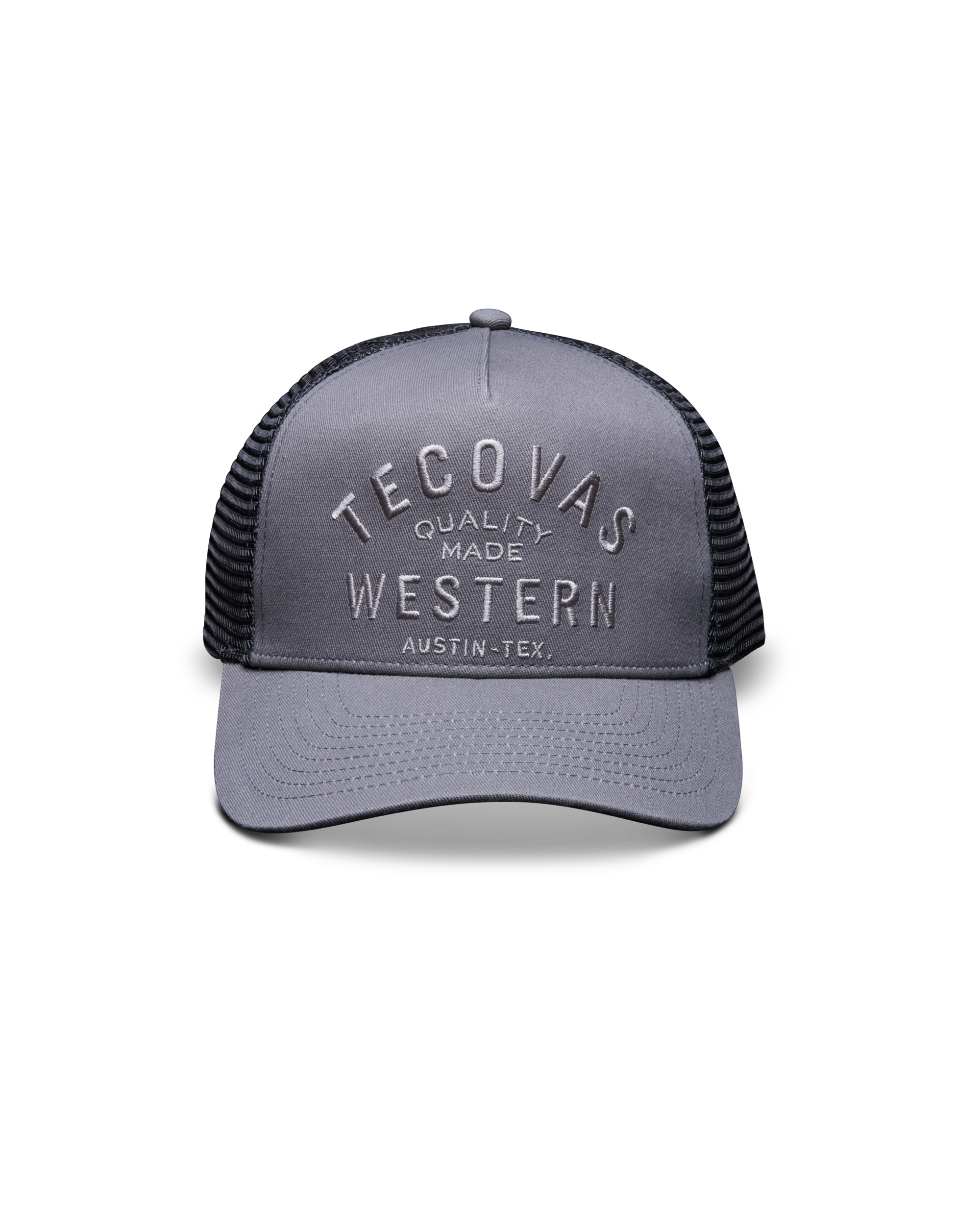 Quality Made Trucker Hat - Gray Cotton Polyester