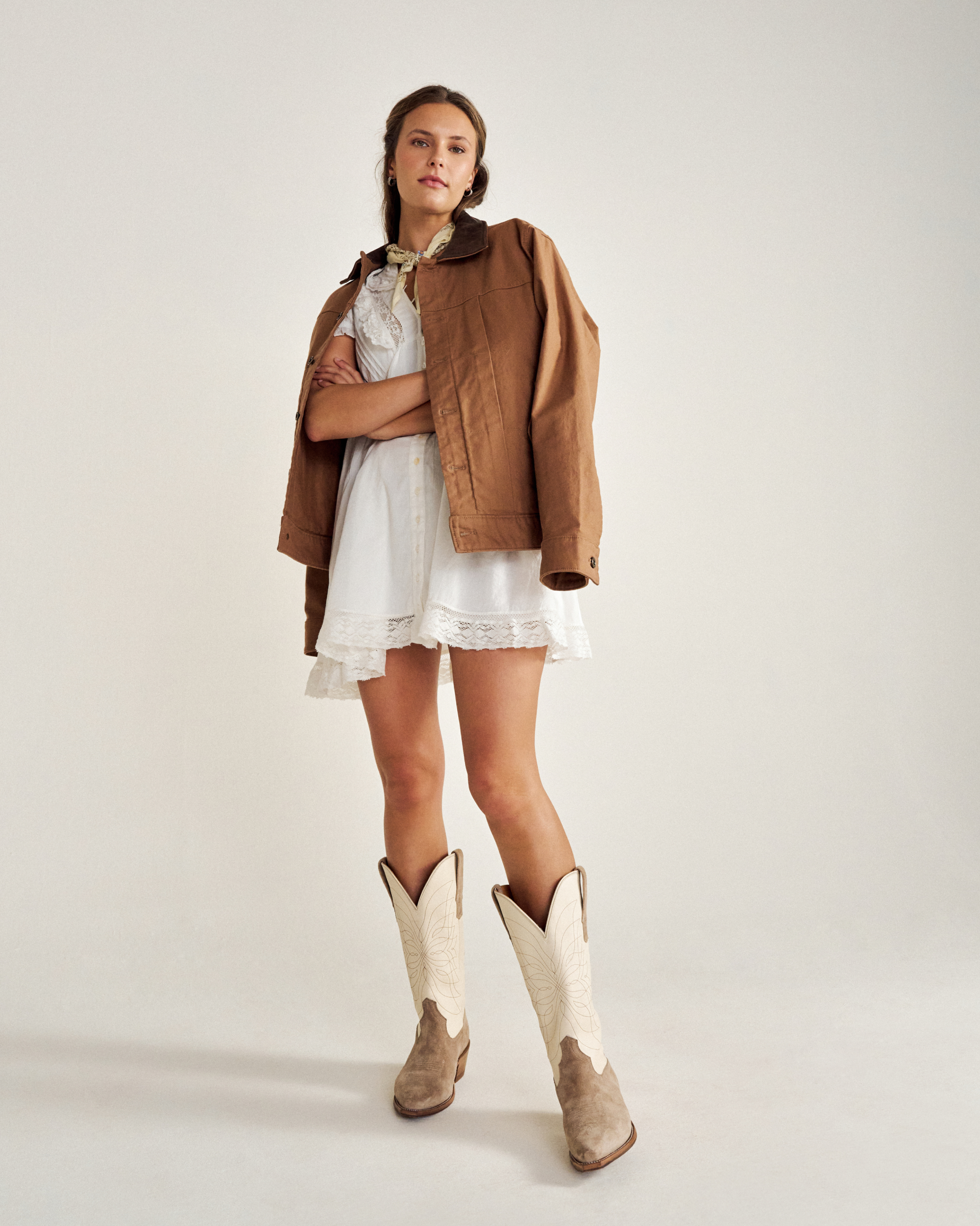 The Annie Monarch - Sand Bone Suede