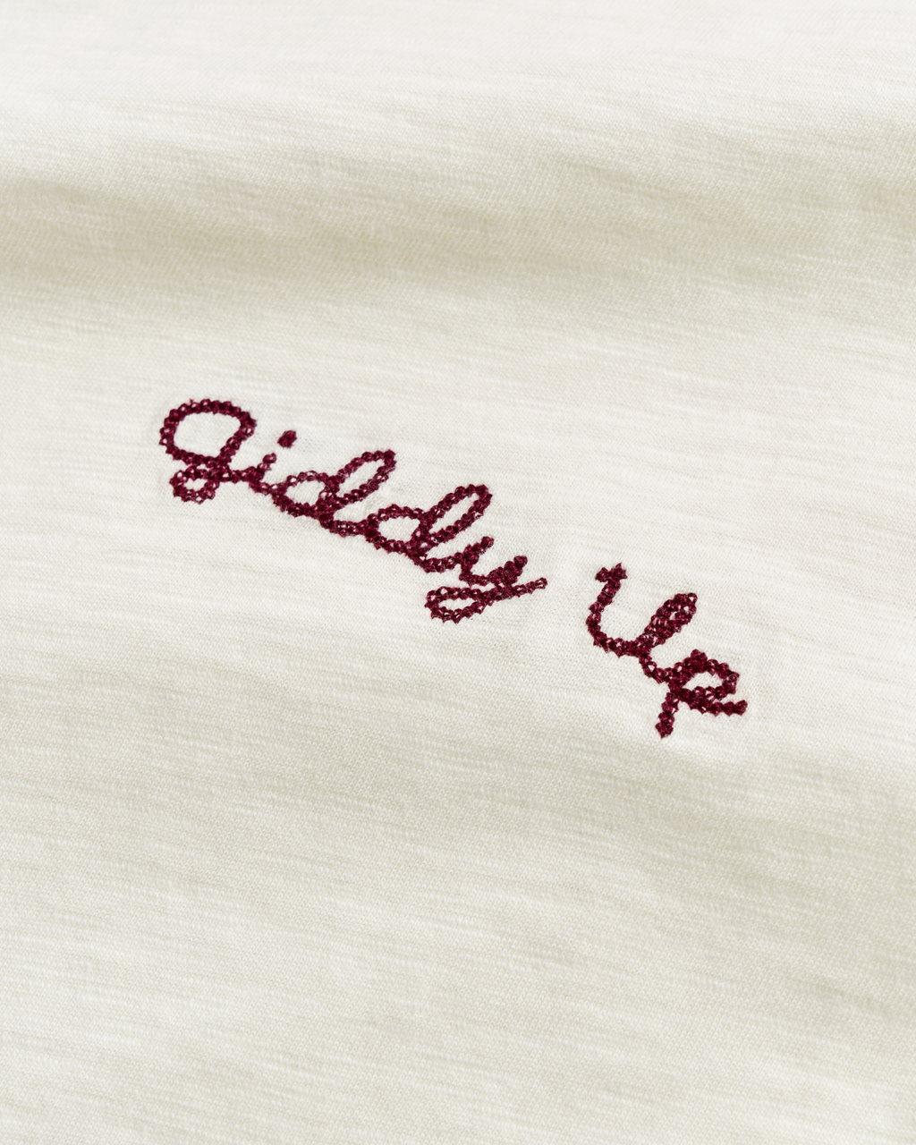 Women's Vintage Ringer Tee - Bone Burgundy Cotton