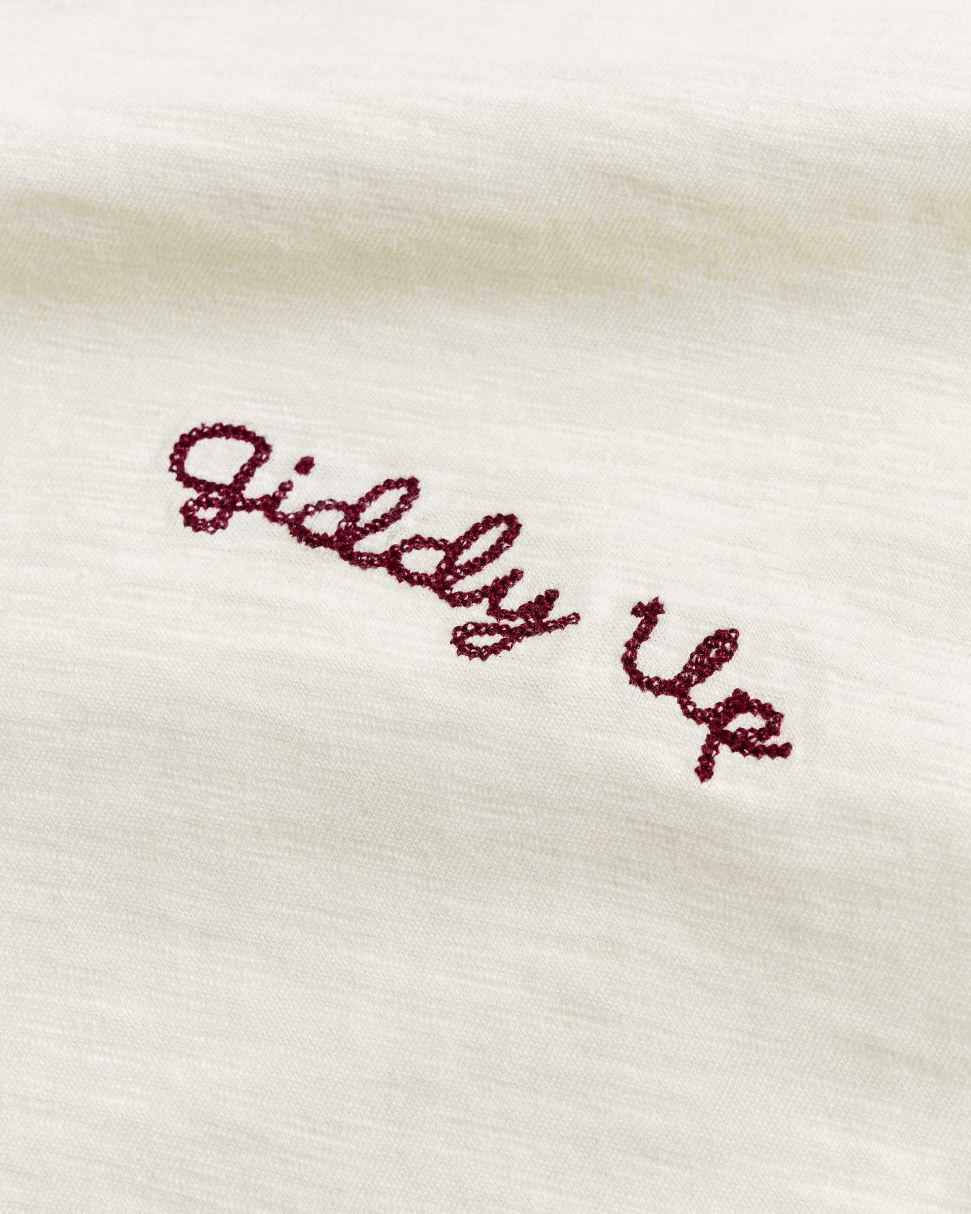 Women's Vintage Ringer Tee - Bone Burgundy Cotton
