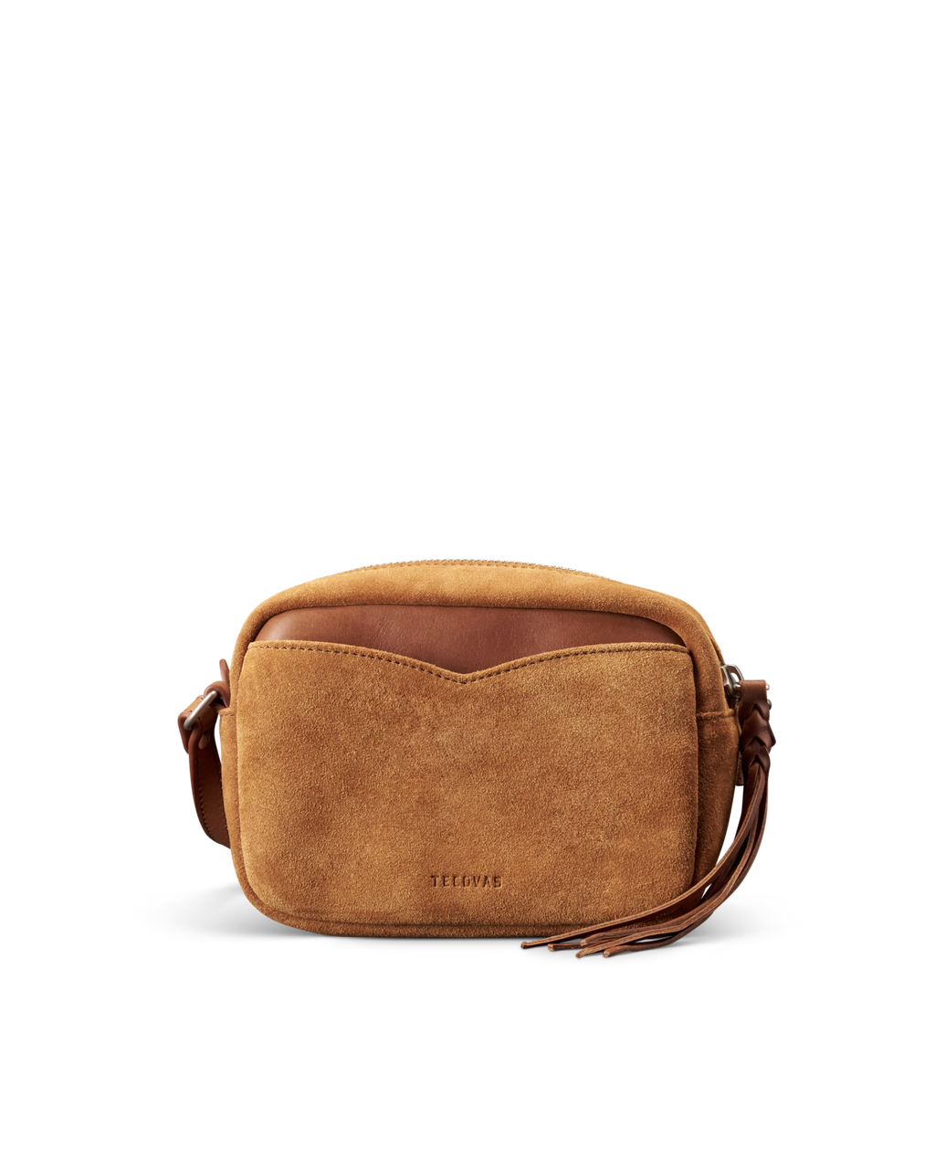 Flower Mini Crossbody - Cashew Suede