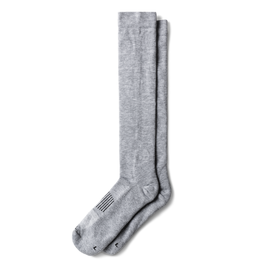 Over-The-Calf Socks (Single) - Gray Polyester Spandex
