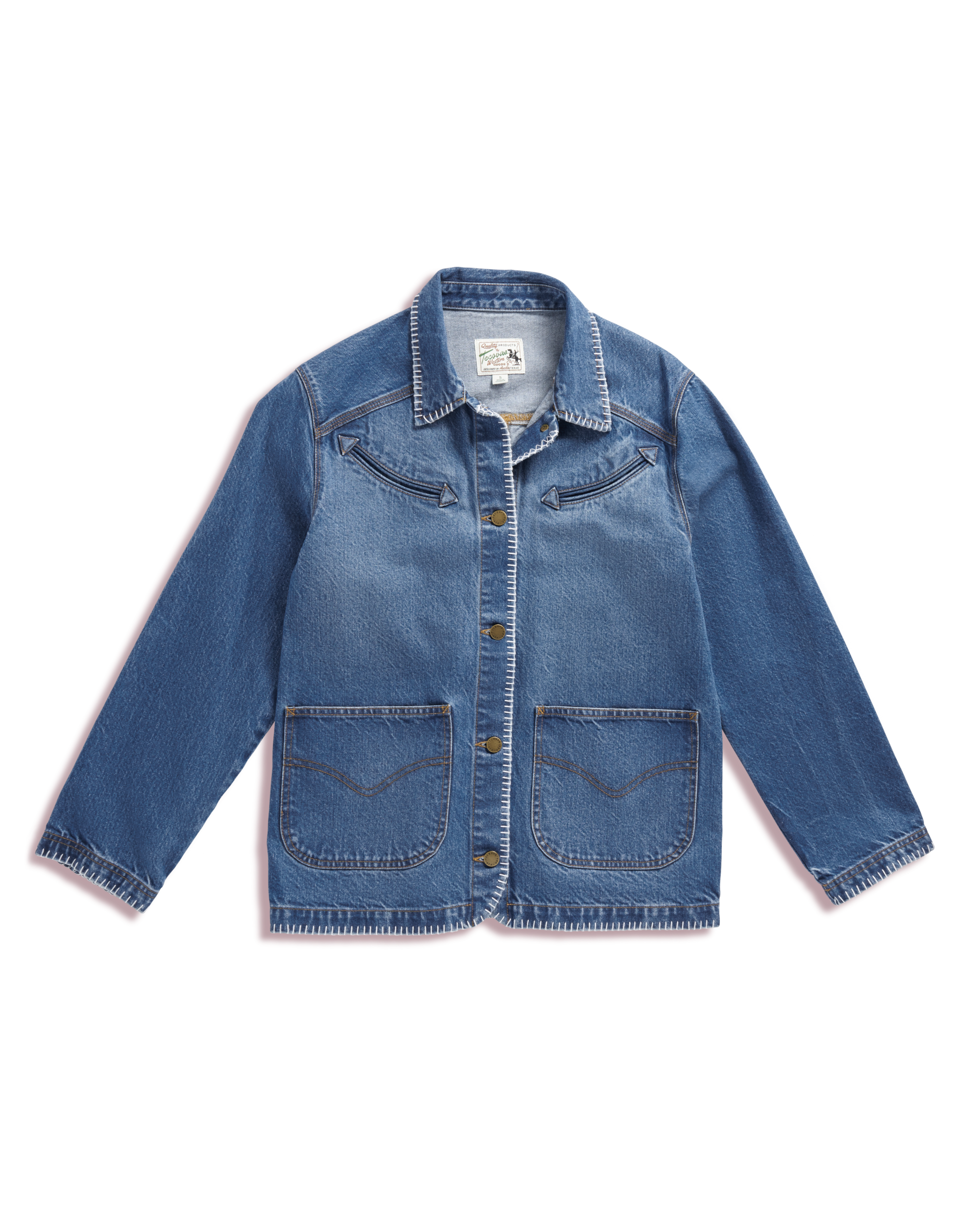 Women's Denim Chore Jacket - Medium Wash Denim