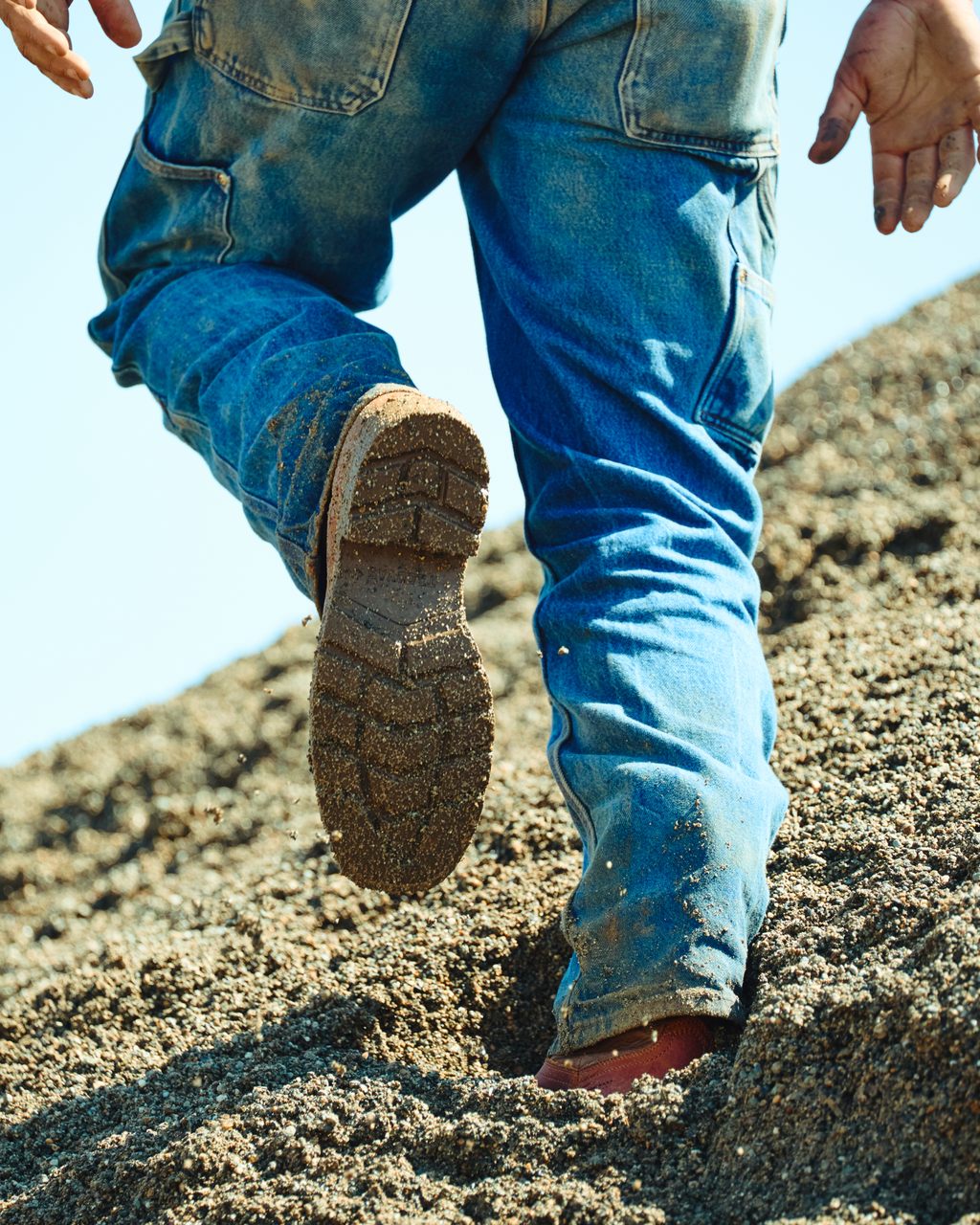 LongHaul Waterproof Square Composite Toe Work Boot - Tobacco Black Cowhide