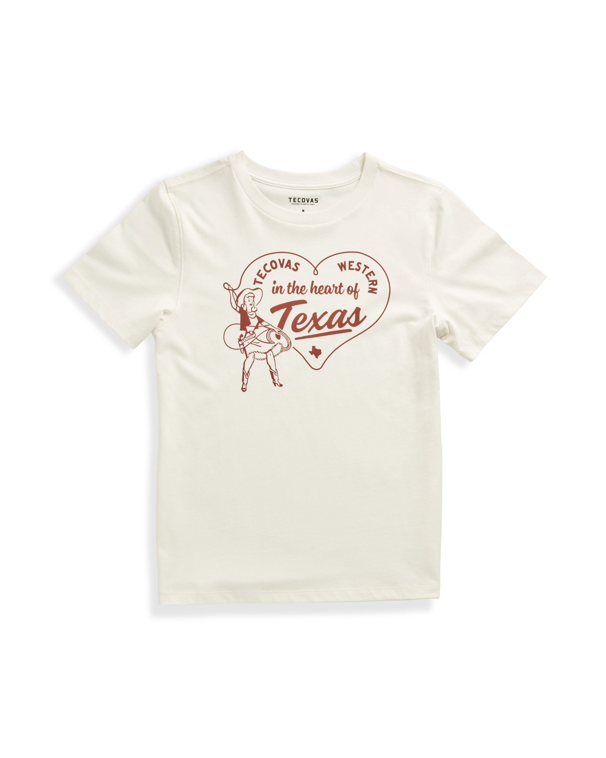 Women's Heart of Texas Tee - Bone Supima Cotton