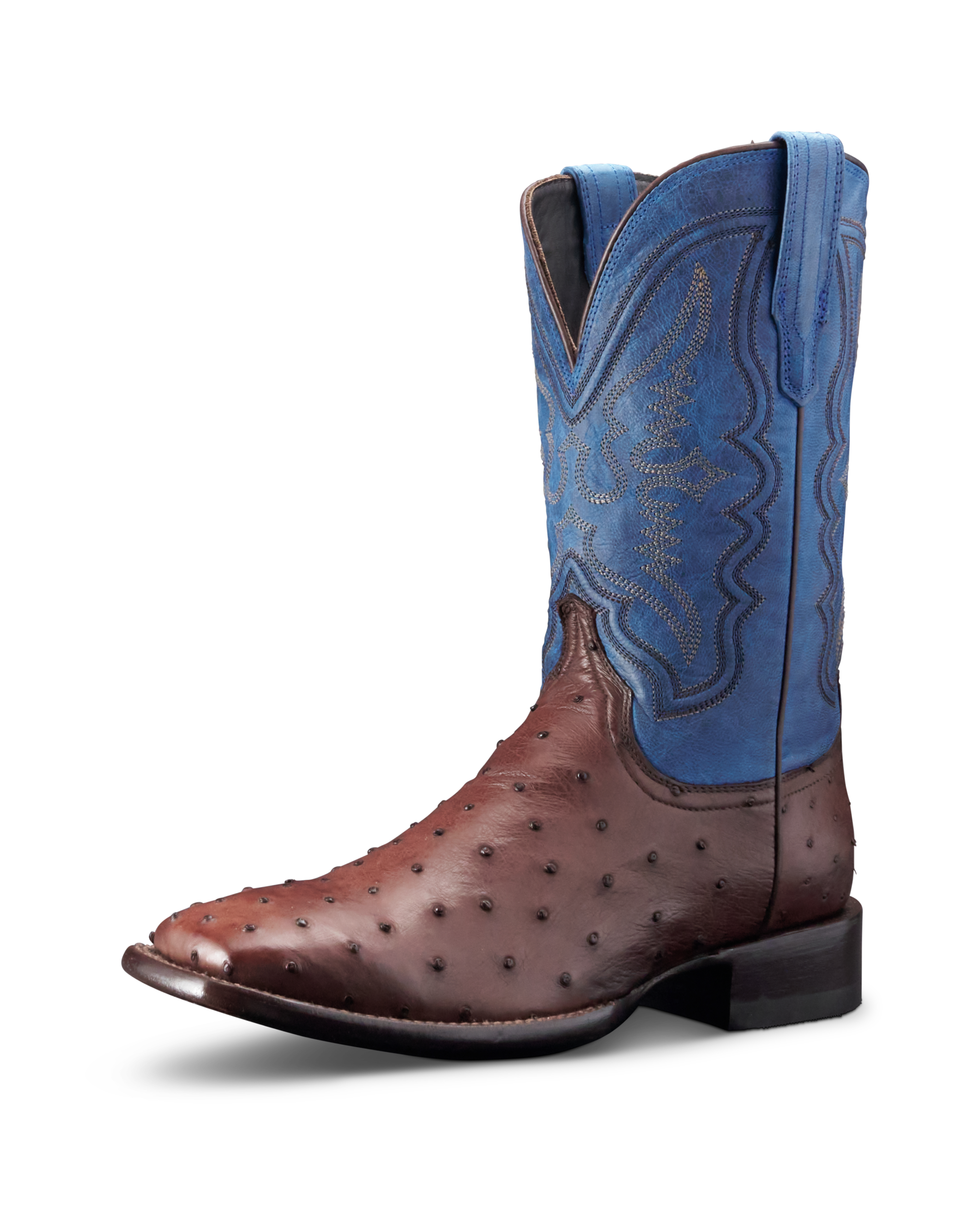 The Emmitt - Hazelnut Denim Ostrich