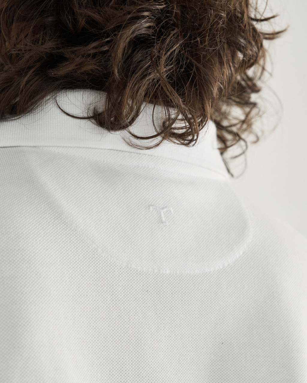 Men's Polo Short Sleeve Pearl Snap - White Cotton