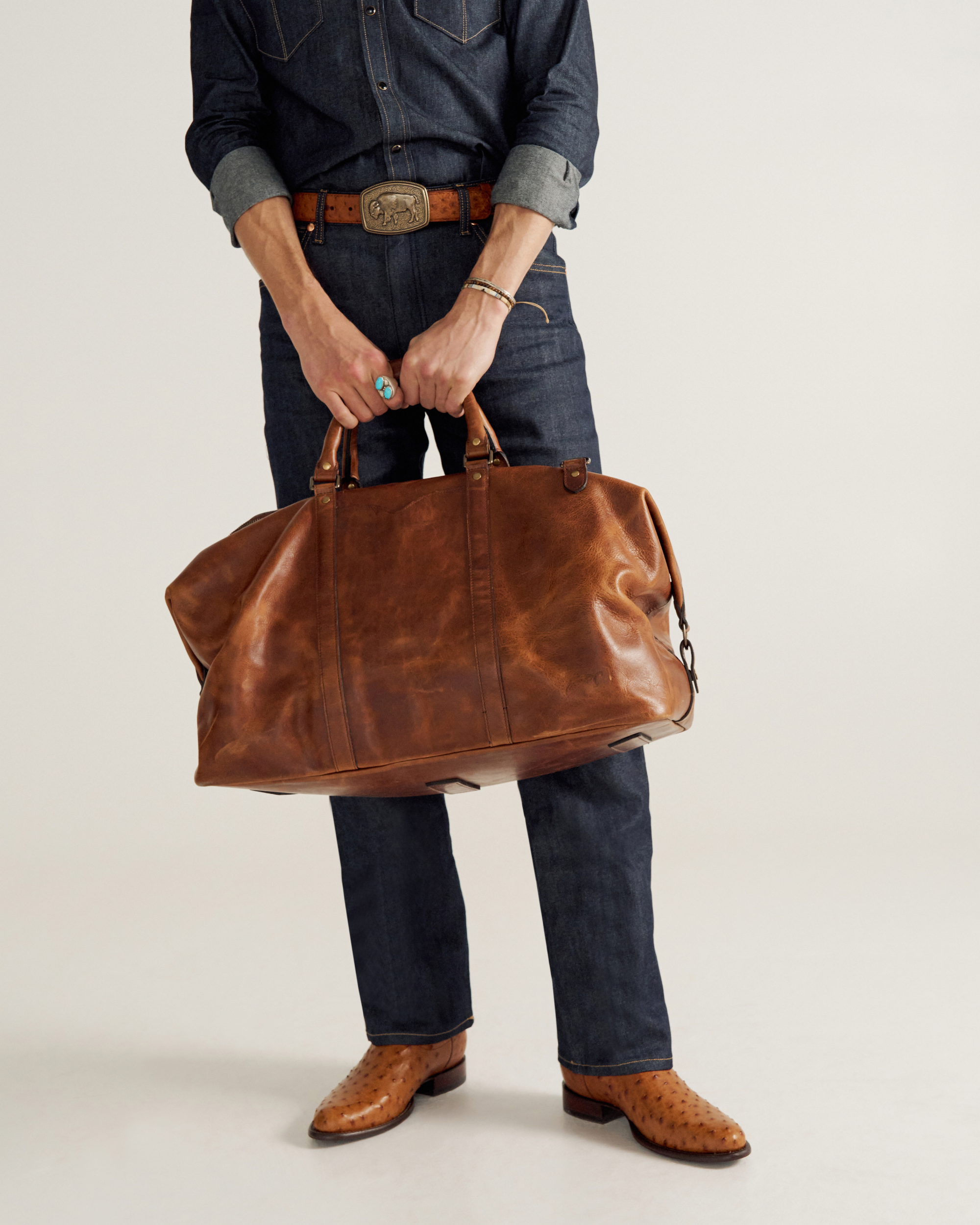 Bartlett Large Weekender - Cognac Cowhide
