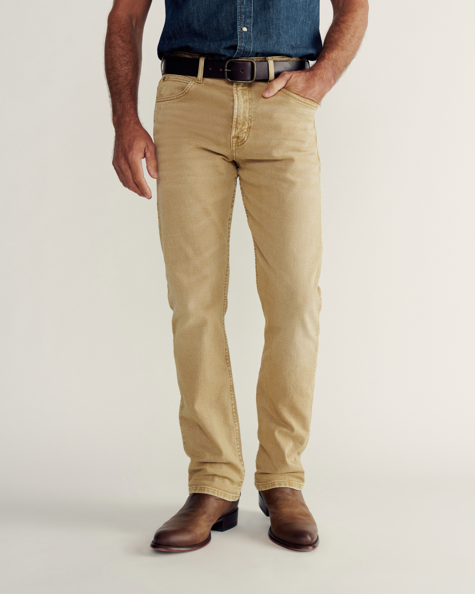 Men's Slim Straight Stretch Twill - Khaki Stretch Twill