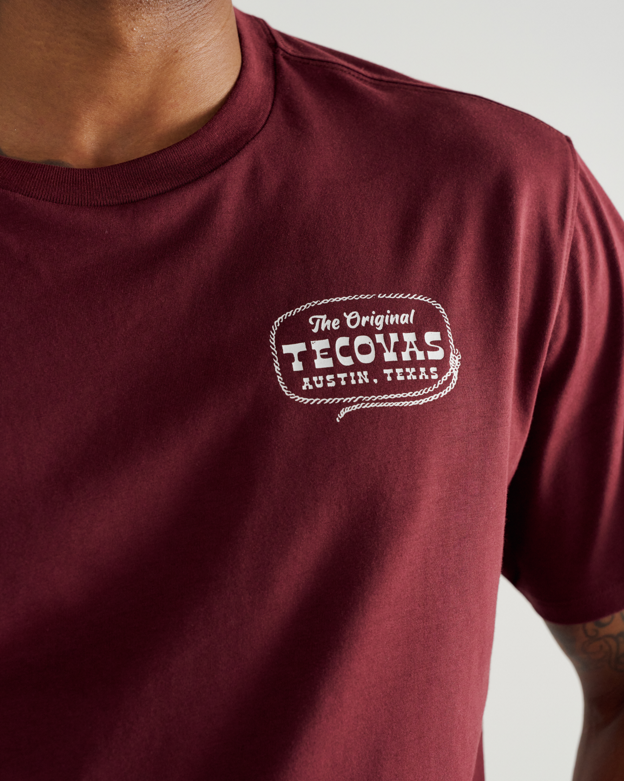 Men's Original Tecovas Rope Tee - Port Bone Supima Cotton