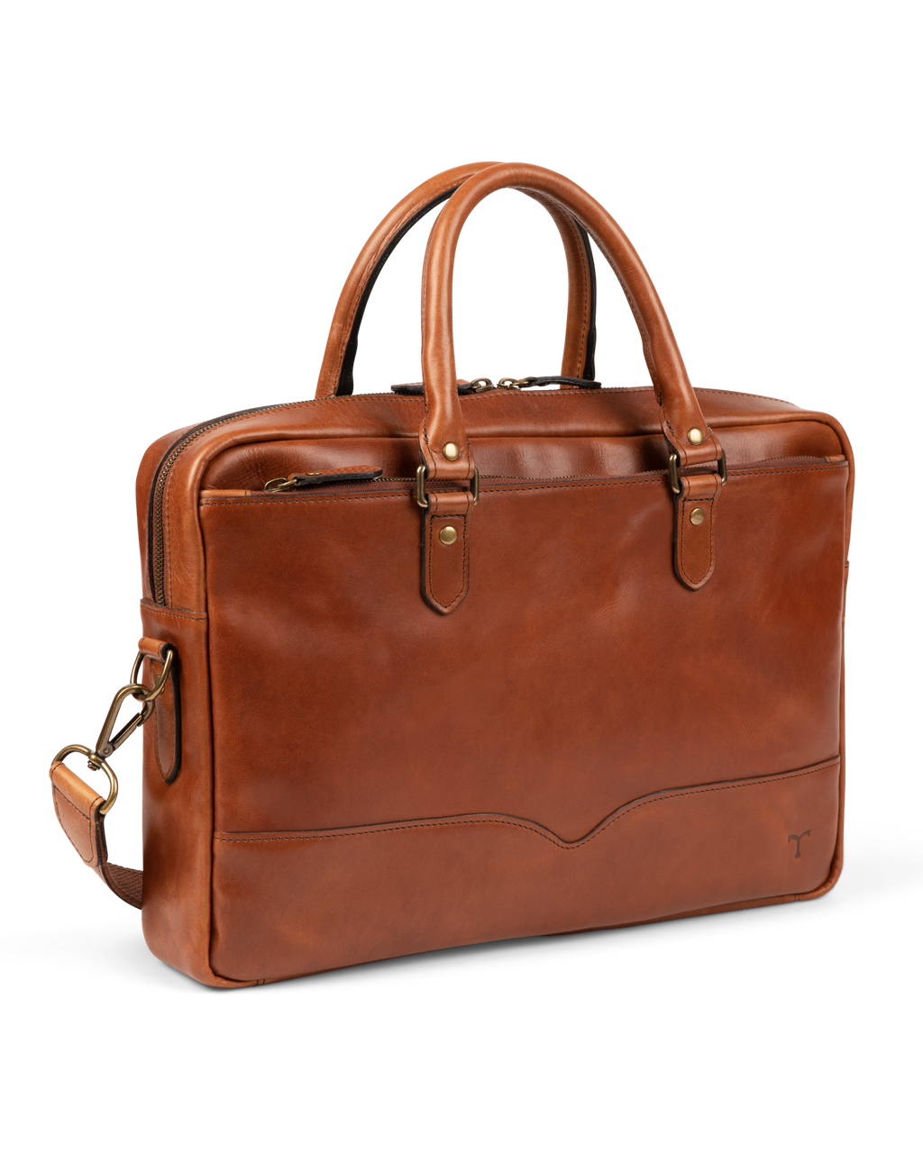 Bartlett Slim Briefcase - Cognac Cowhide