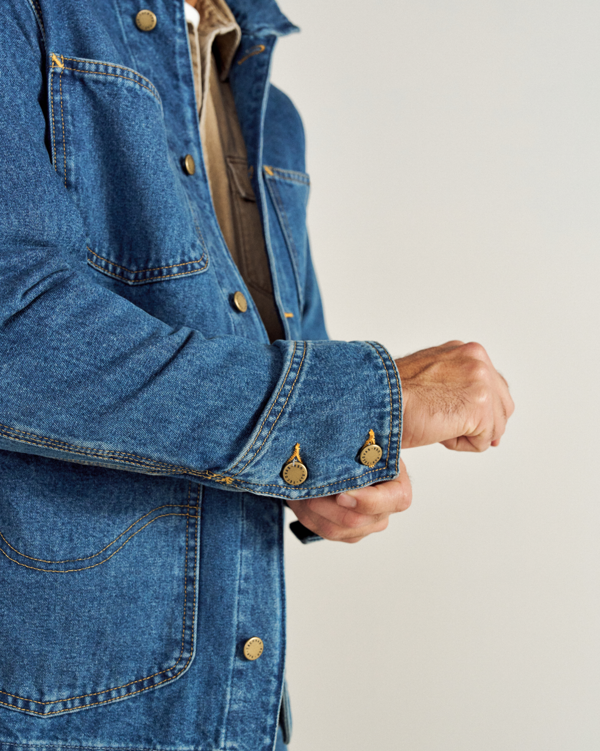 Men's Denim Chore Jacket - Medium Wash Denim