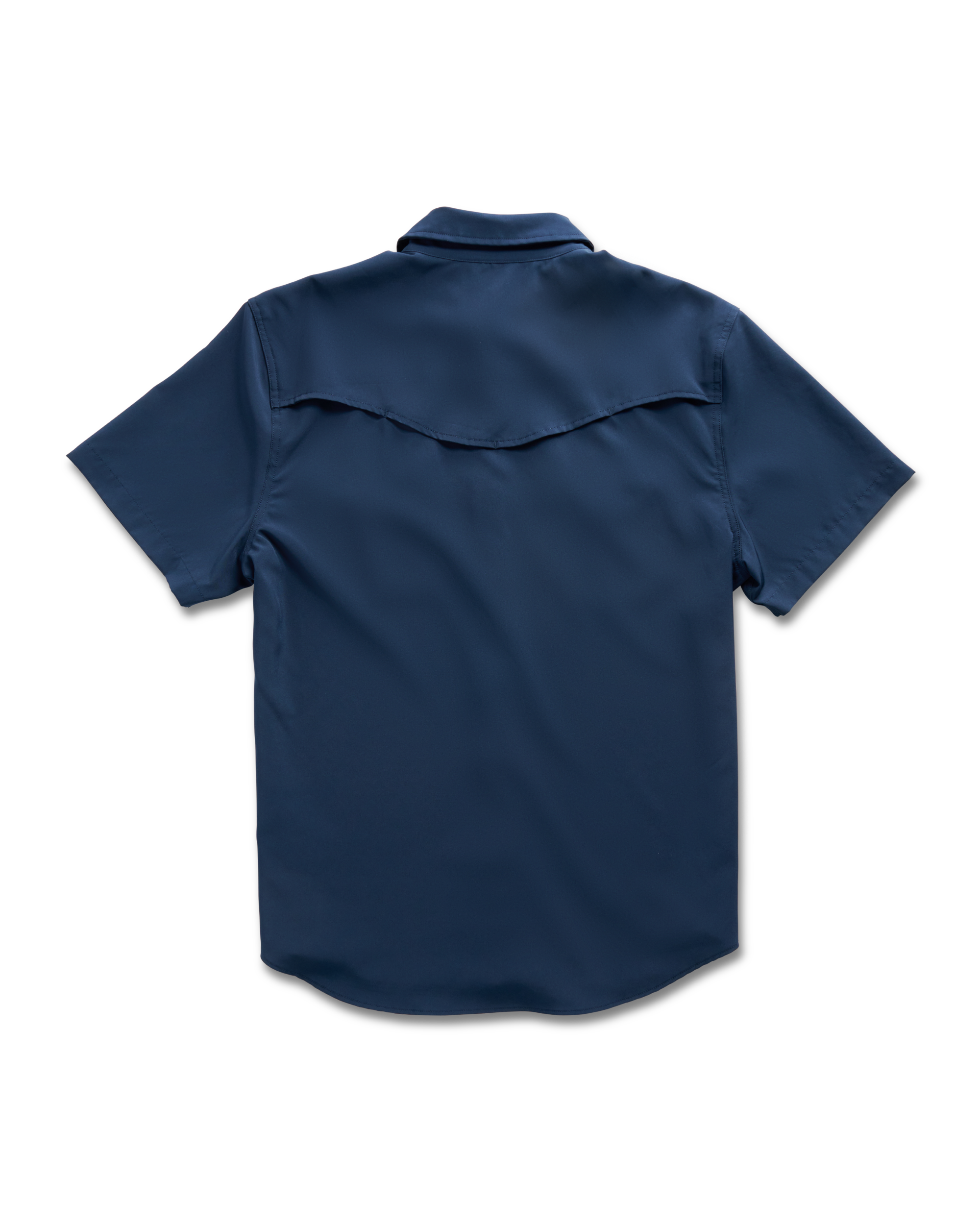 Men's Performance Short Sleeve Western Pearl Snap - Classic Fit - Navy Performance