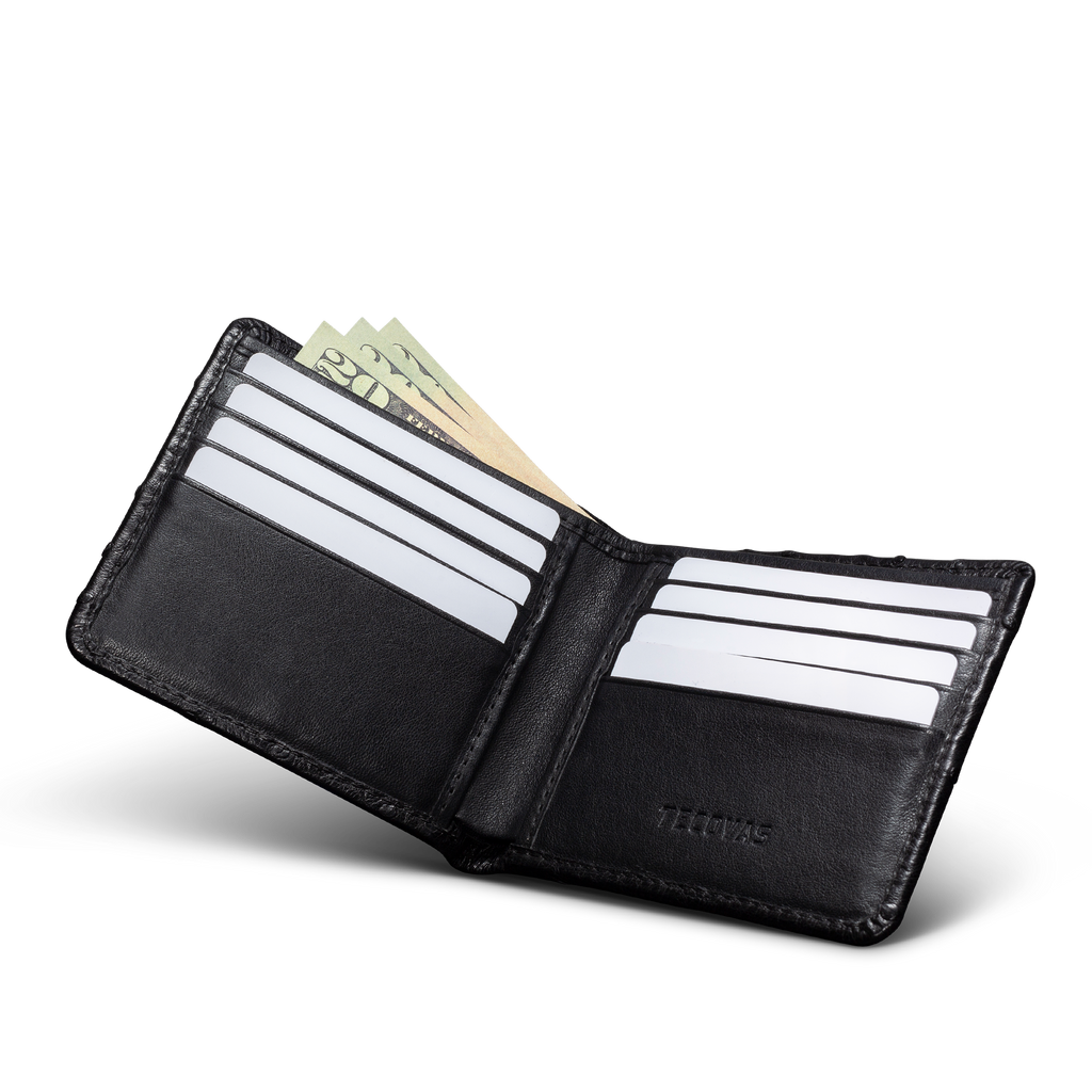 Ostrich Billfold - Midnight Ostrich