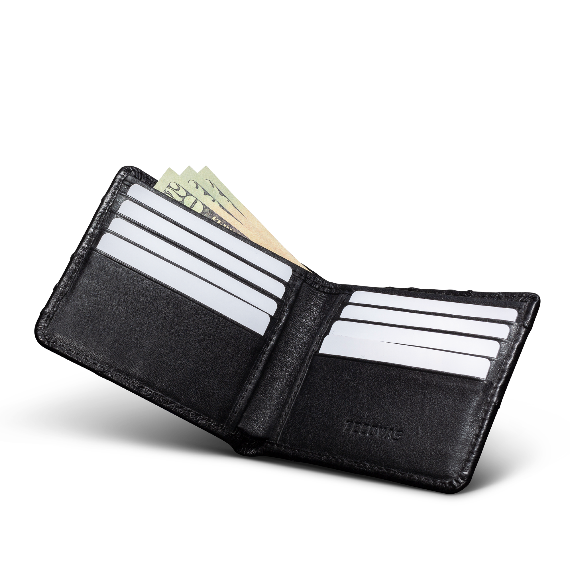 Ostrich Billfold - Midnight Ostrich