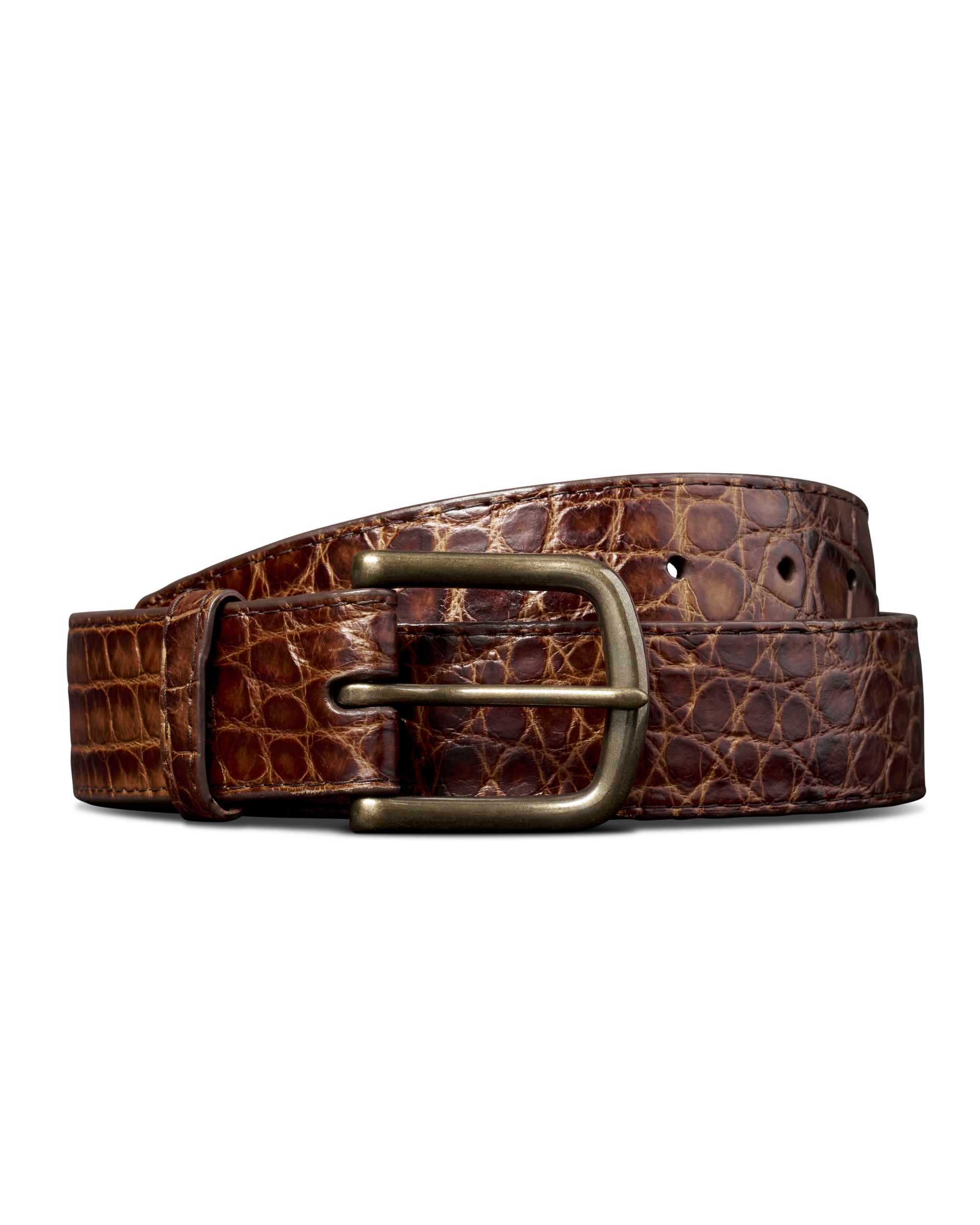 Men's Alligator Belt - Whiskey Alligator