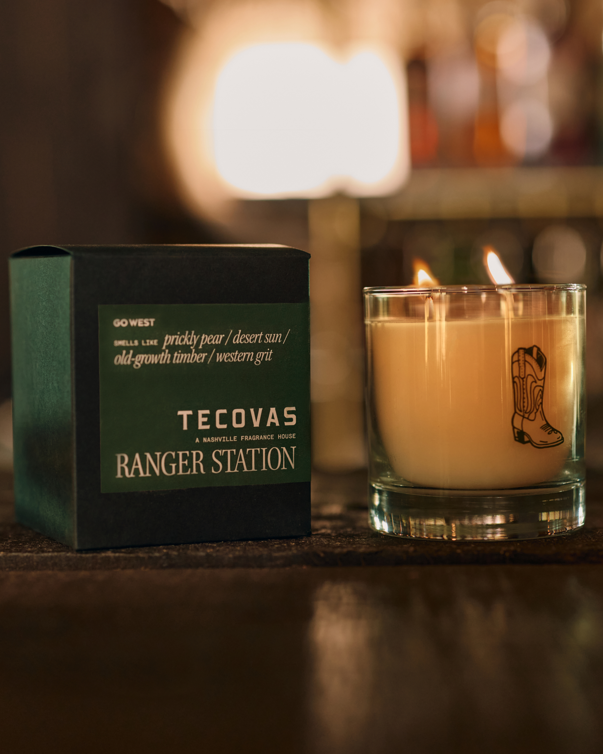 Go West Ranger Station Candle - White Candle
