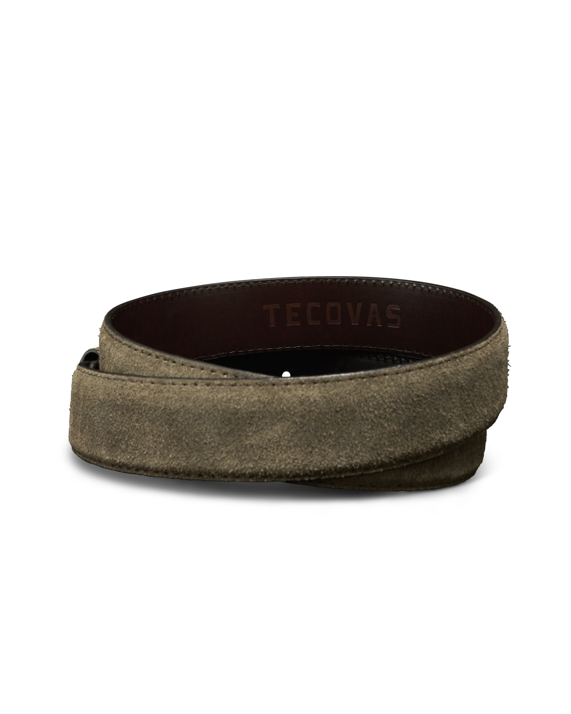 Men's Suede Belt - Olive Suede