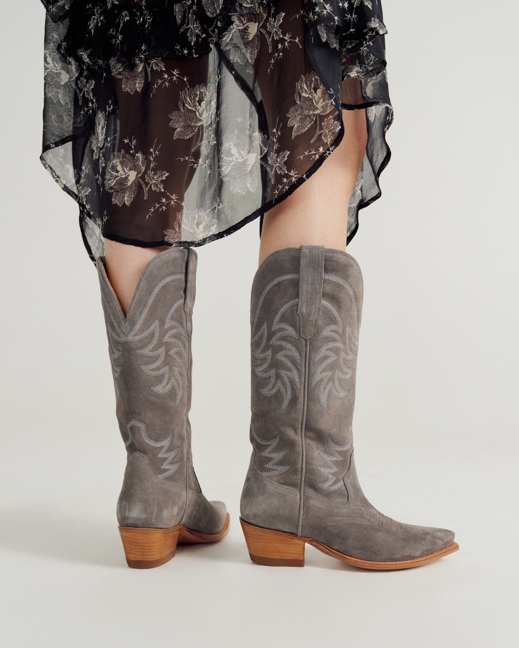 The Annie - Charcoal Suede