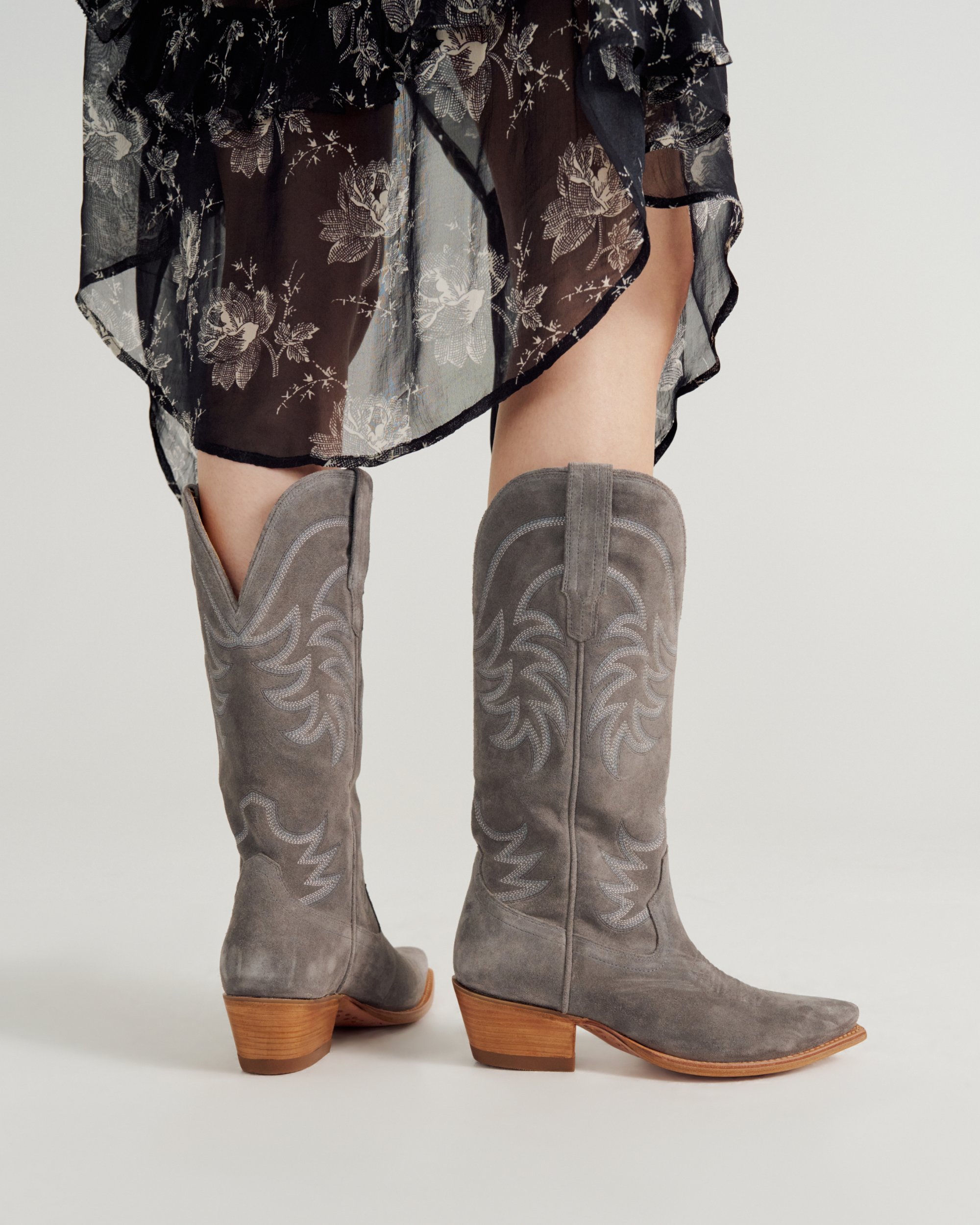 The Annie - Charcoal Suede