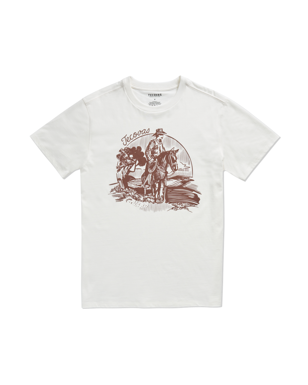 Men's Sketchbook Cowboy Tee - Bone Brown Pima Cotton