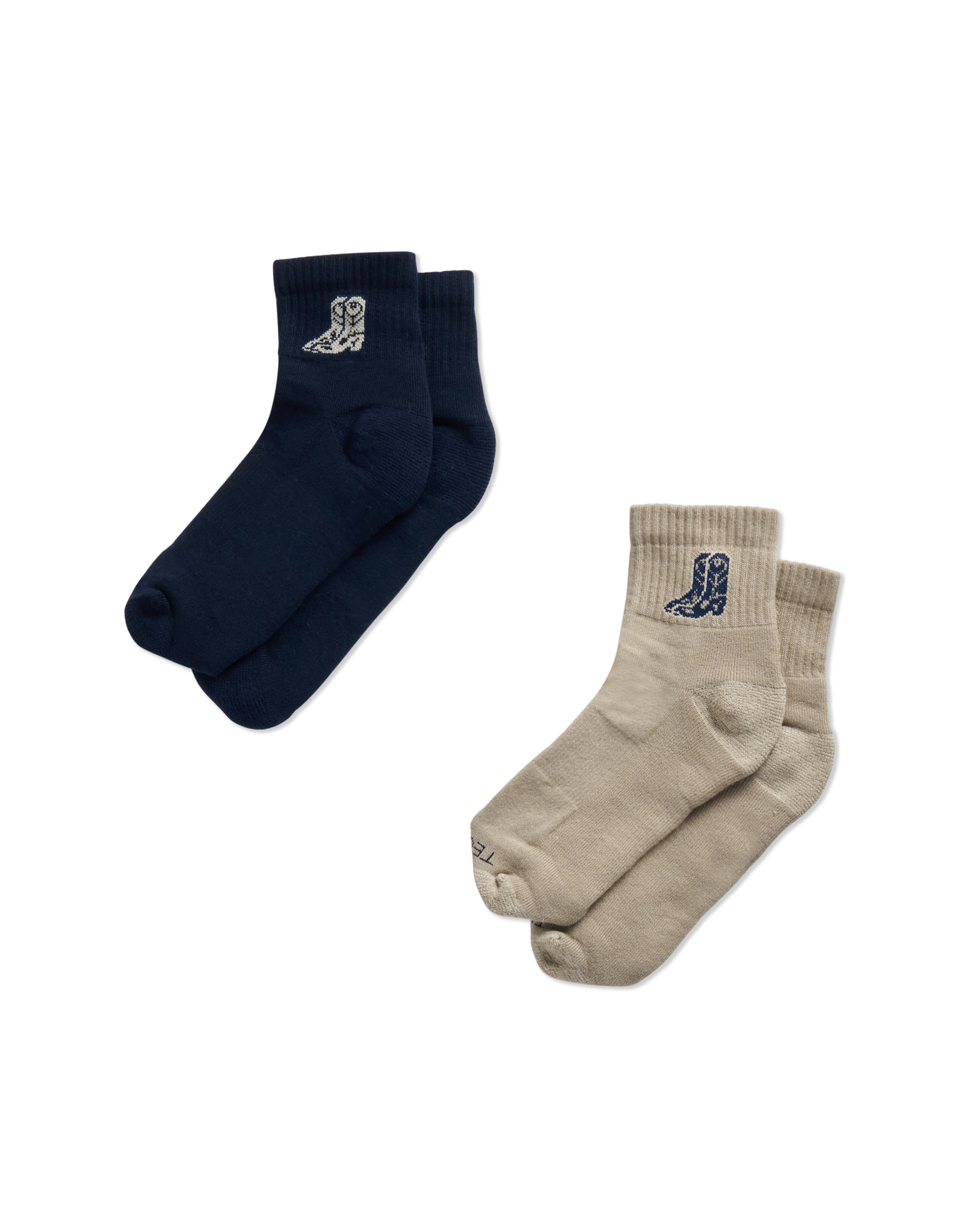 Boots Icon Hiker Socks (2-Pack) - Navy Sand Polyester Spandex