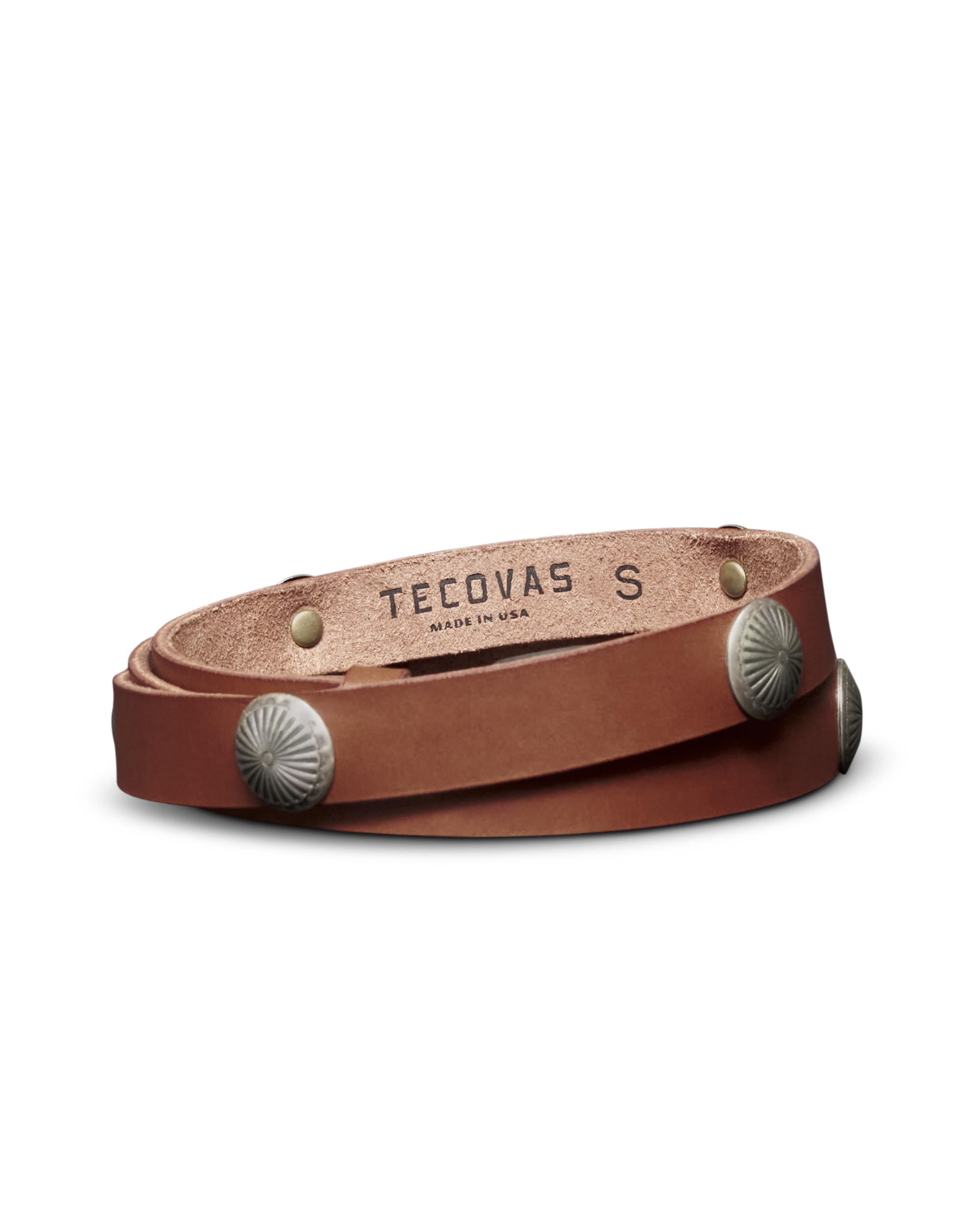 Women's Concho Belt - Brown Cowhide