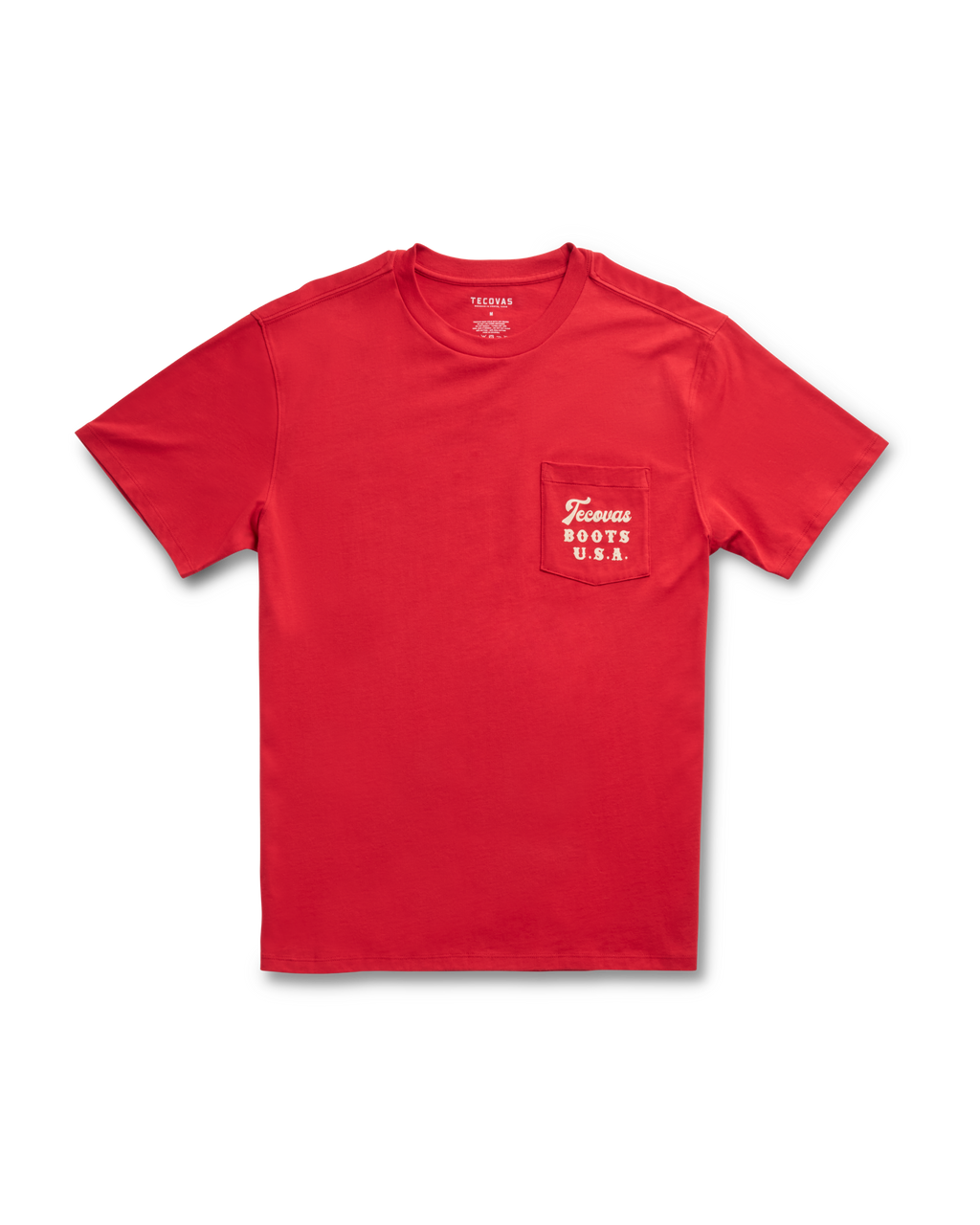 Men's USA Pocket Tee - Red White Pima Cotton