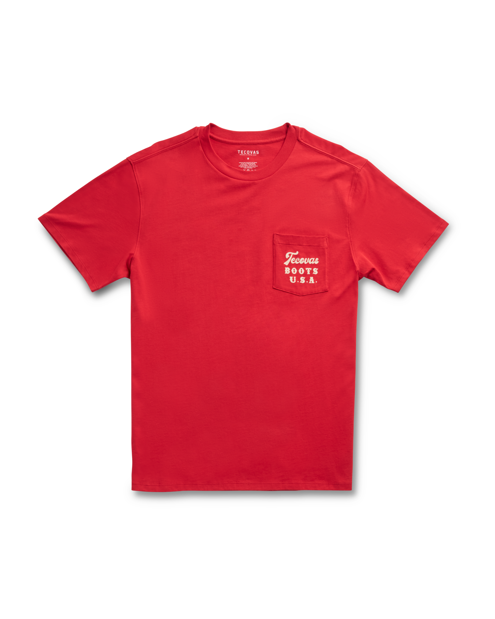 Men's USA Pocket Tee - Red White Pima Cotton
