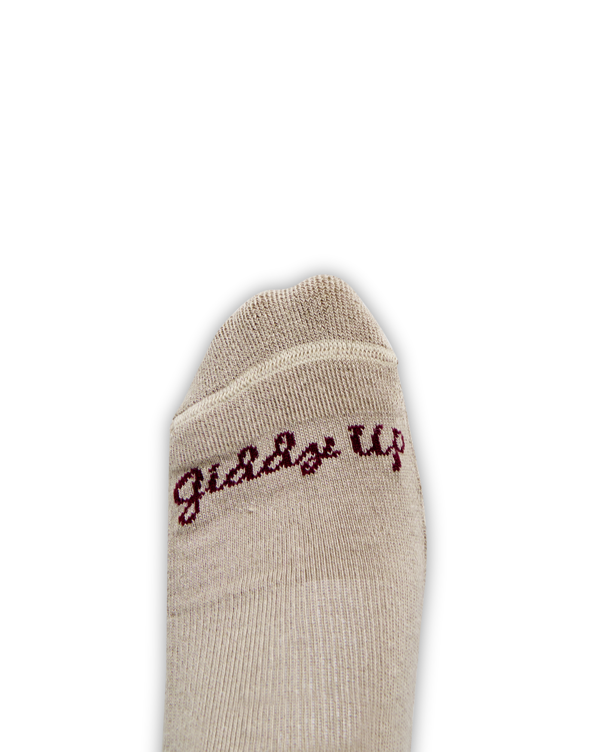 Giddy Up Ankle Sock (2-Pack) - Cream Burgundy Polyester Spandex