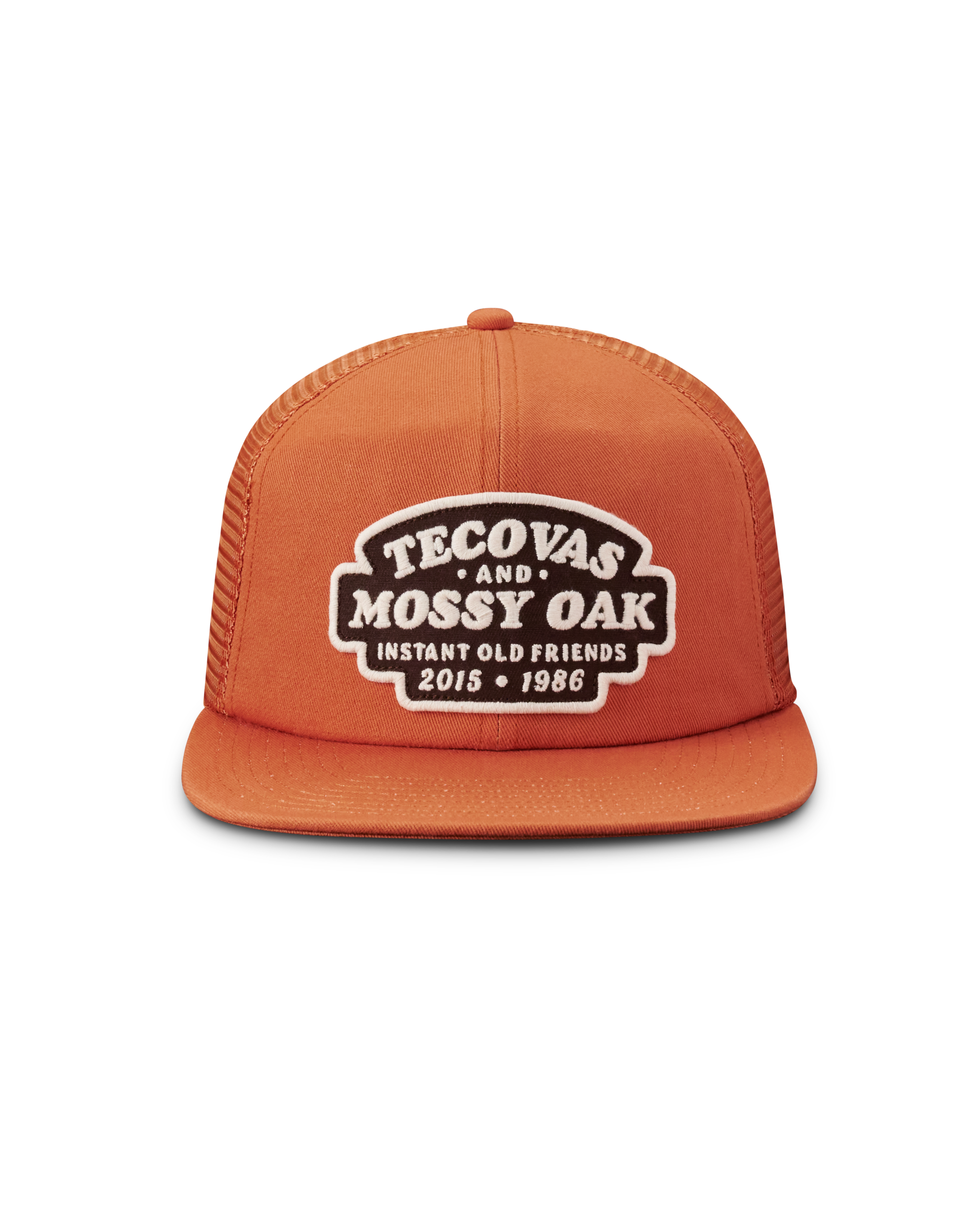 Tecovas x Mossy Oak Flat Brim Trucker - Rust Cotton Polyester