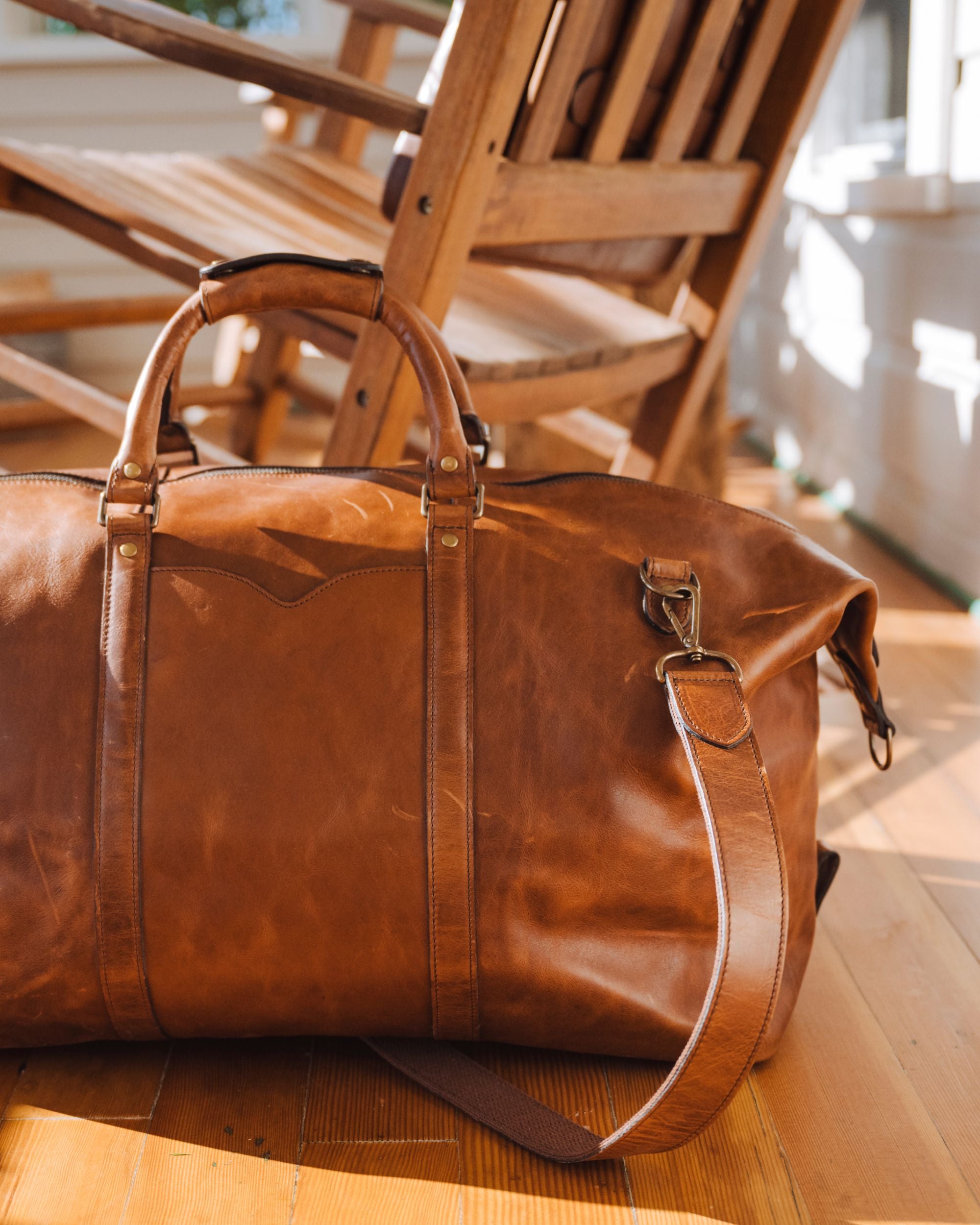 Bartlett Large Weekender - Cognac Cowhide