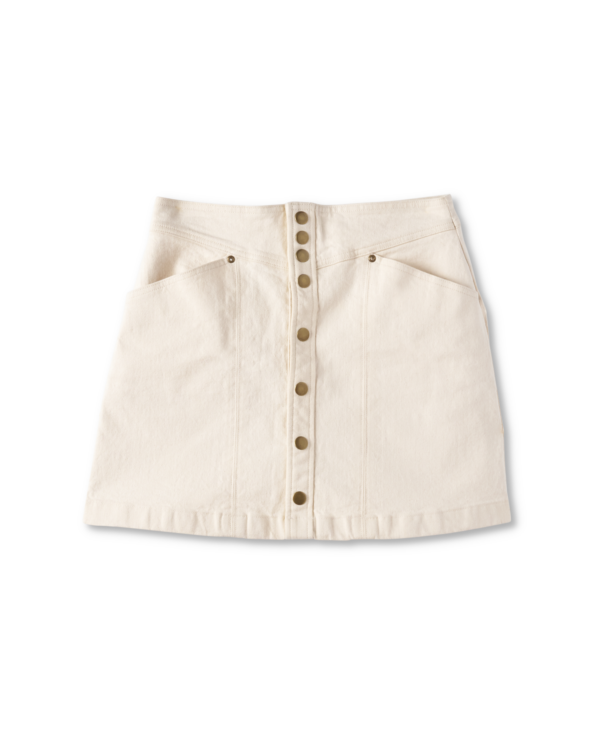 Women's Denim Mini Skirt - Natural Denim