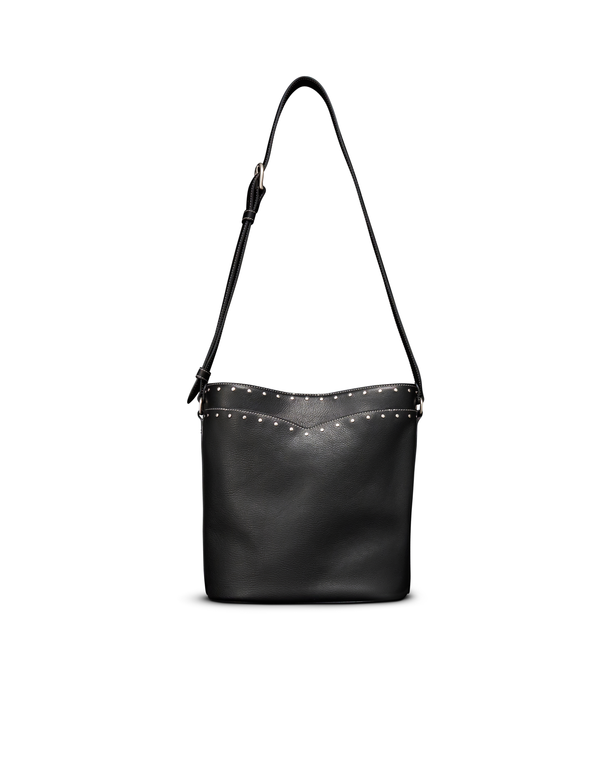 Cowhide Bucket Bag - Black Cowhide