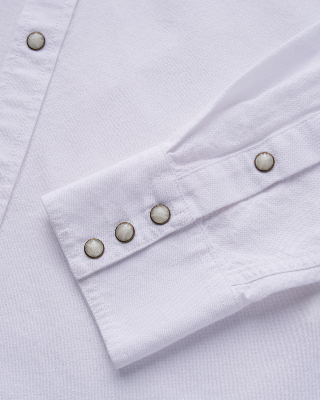 Men's Sawtooth Oxford Pearl Snap - White Cotton