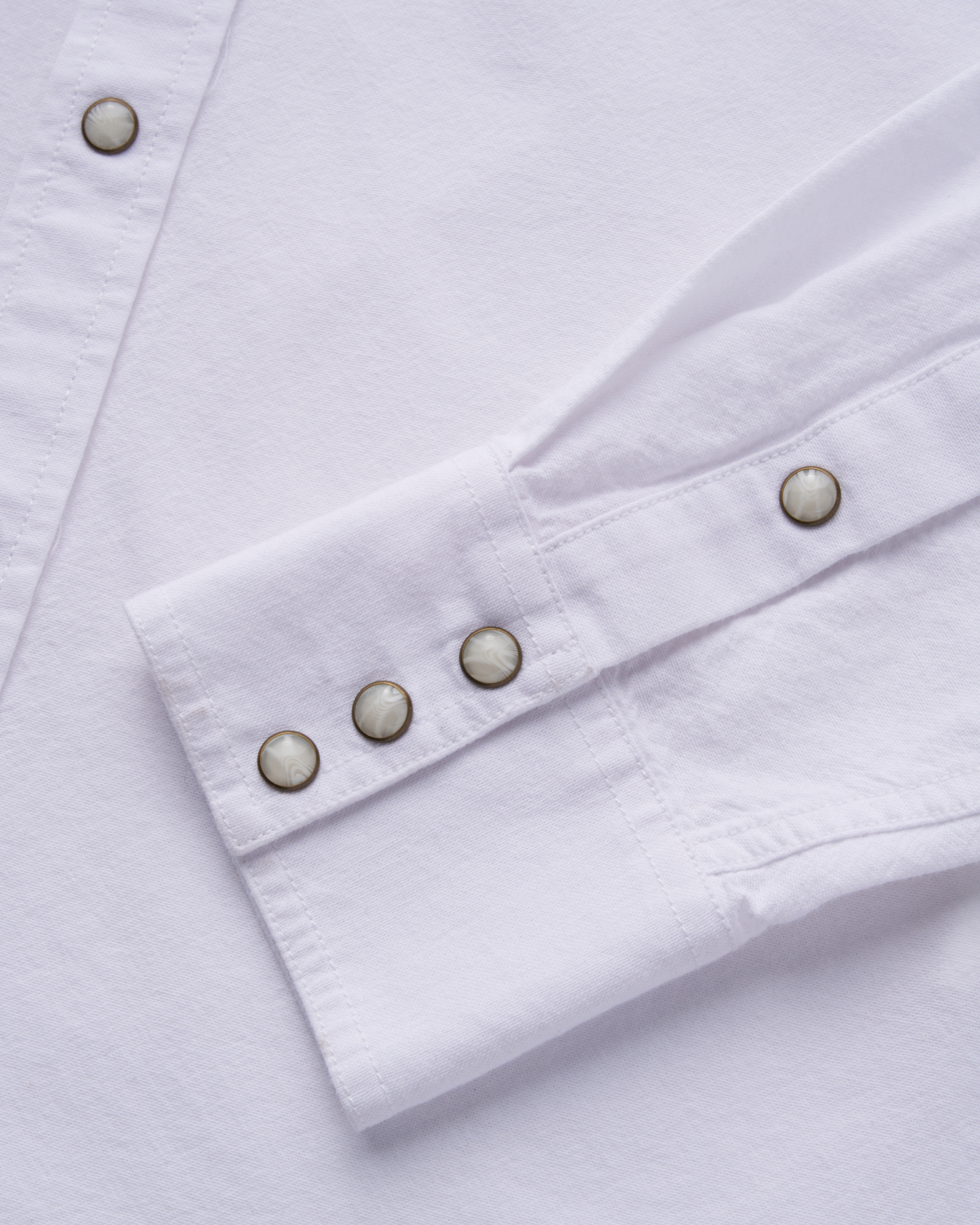 Men's Sawtooth Oxford Pearl Snap - White Cotton