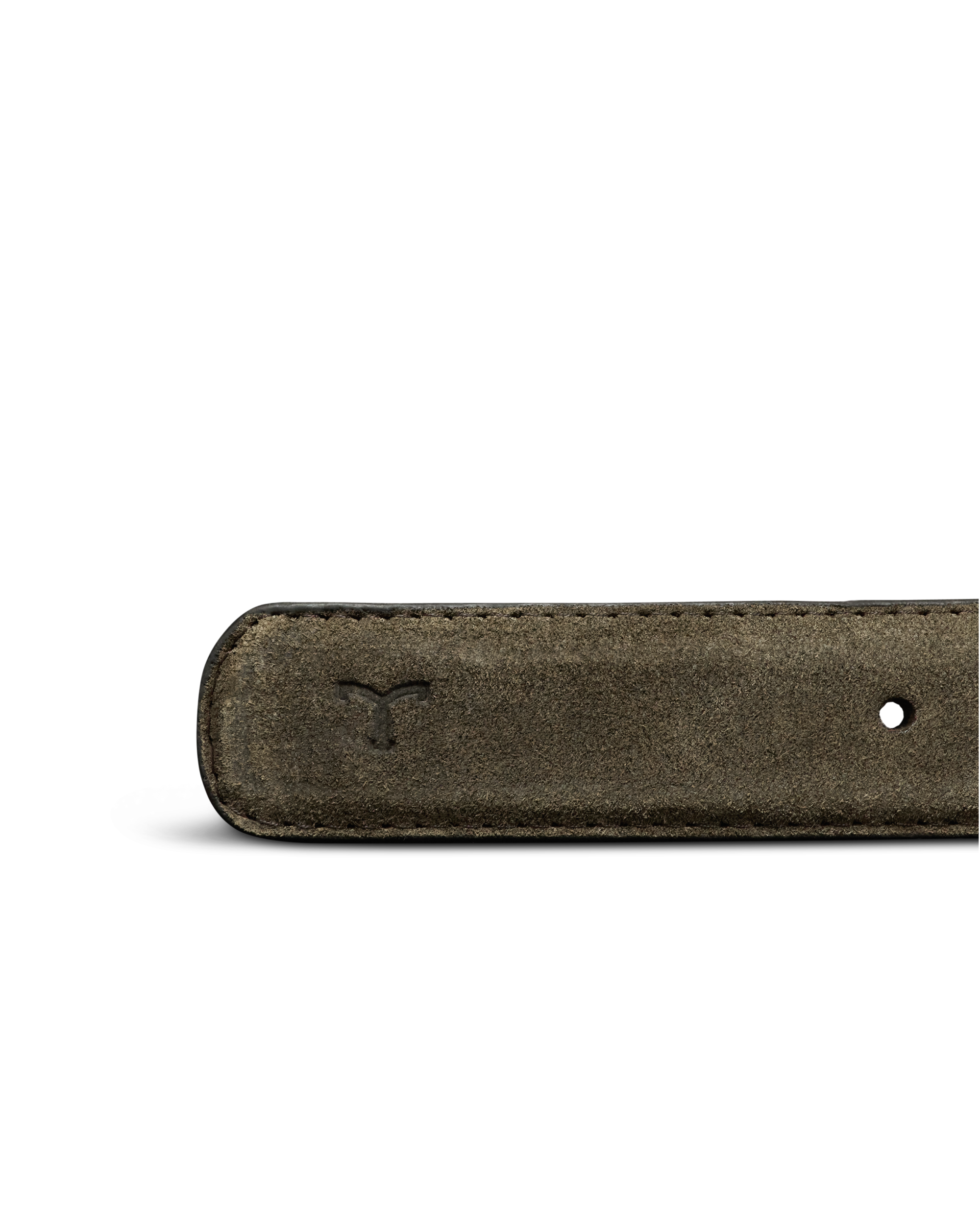 Men's Suede Belt - Olive Suede