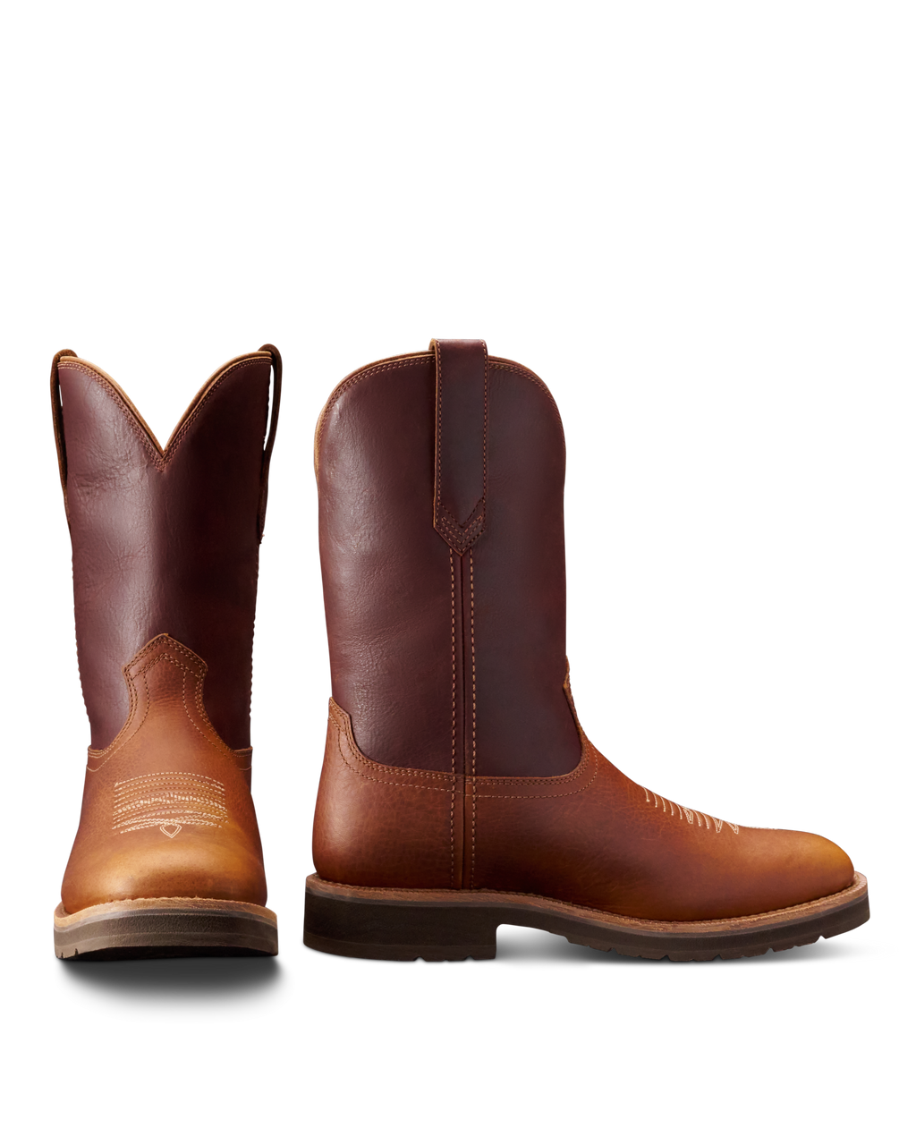 The Rugged Square Toe - Saddle Cowhide