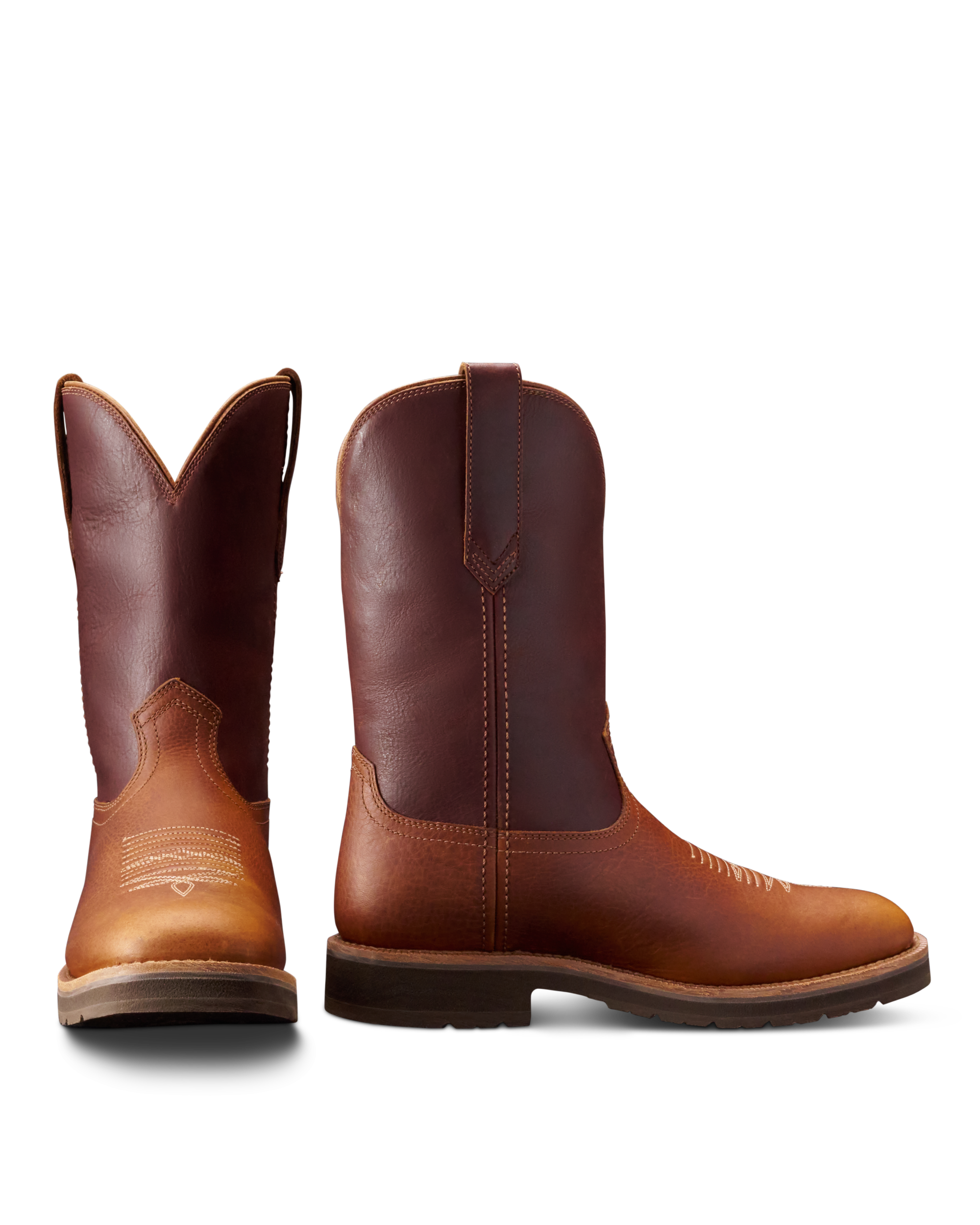 The Rugged Square Toe - Saddle Cowhide
