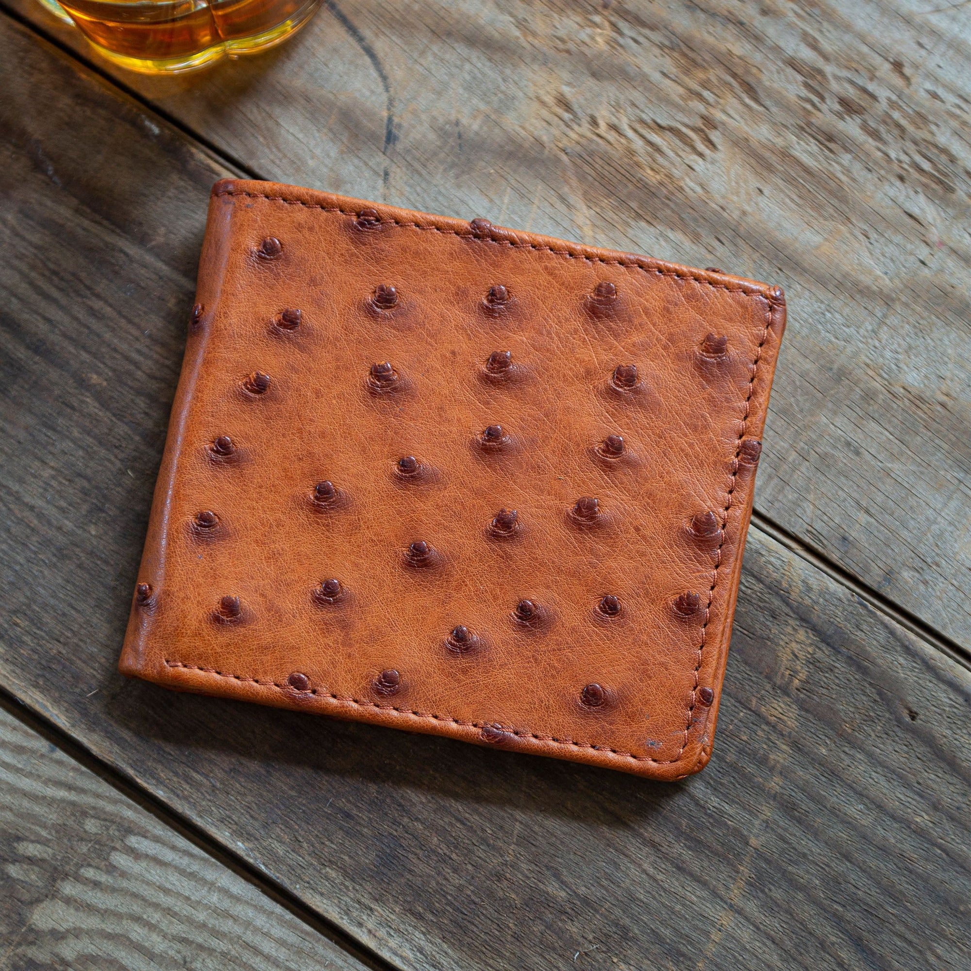 Ostrich Billfold - Pecan Ostrich