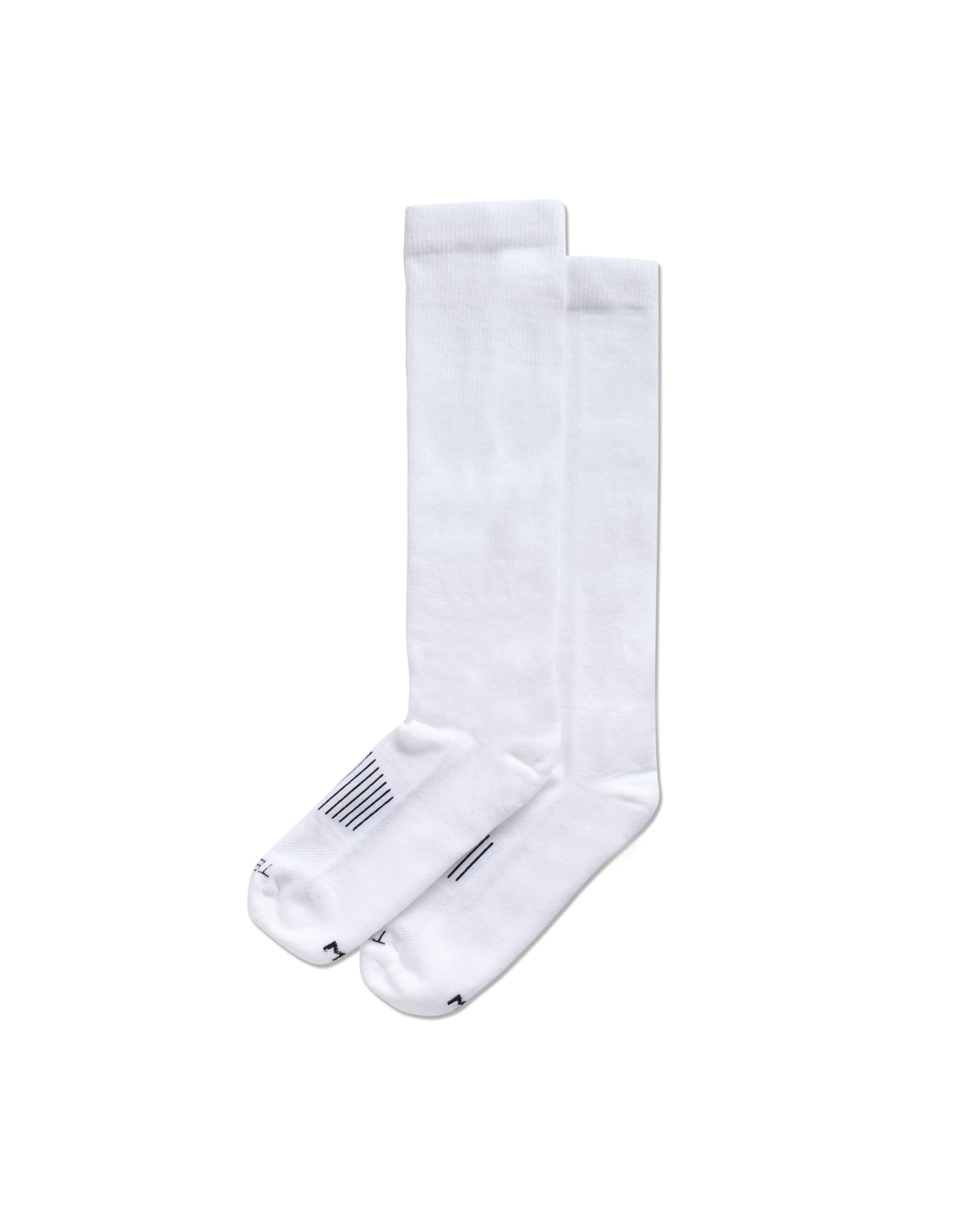 Over-The-Calf Socks (3-Pack) - White Polyester Spandex