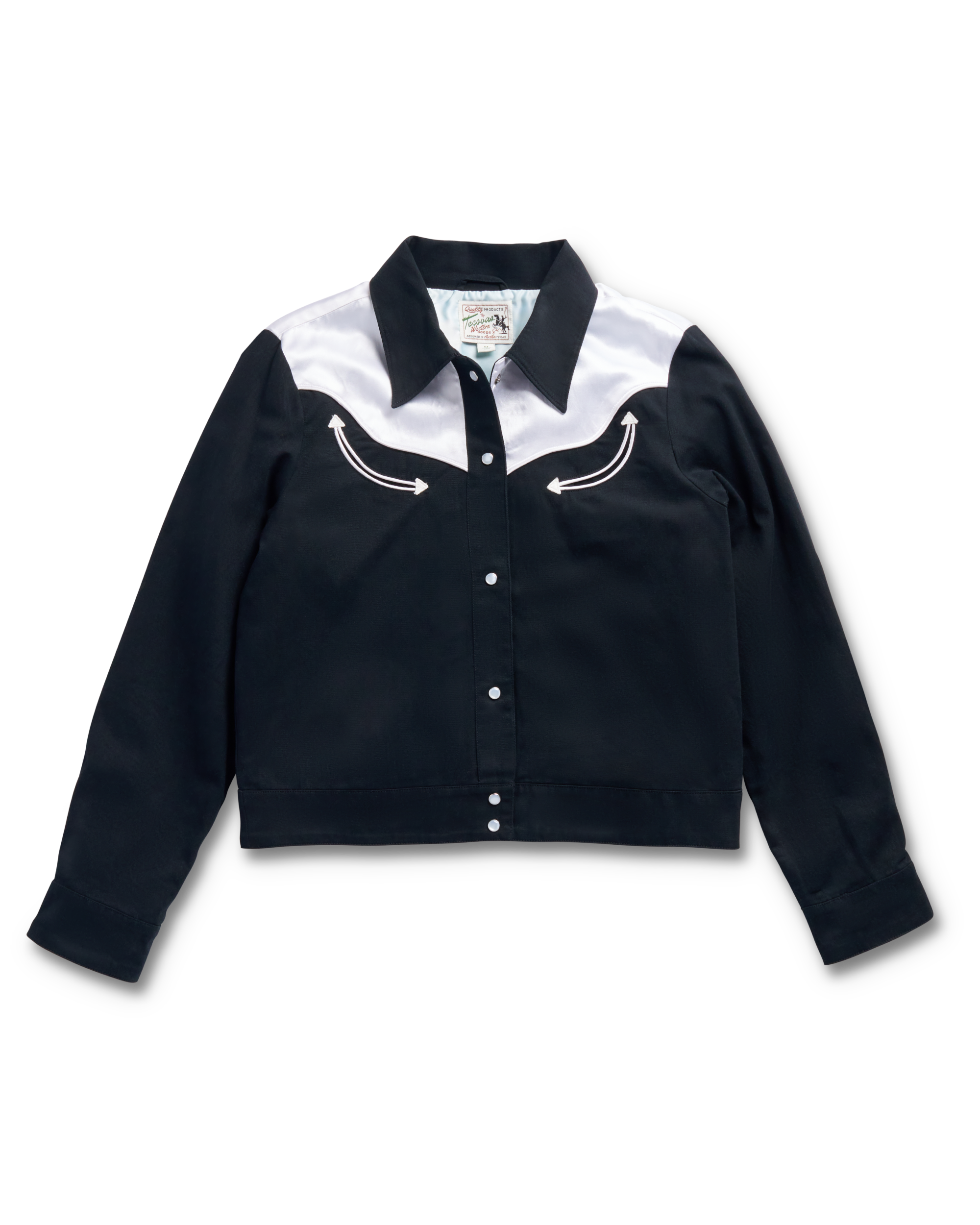 Women's Dolly Jacket - Black White Cotton