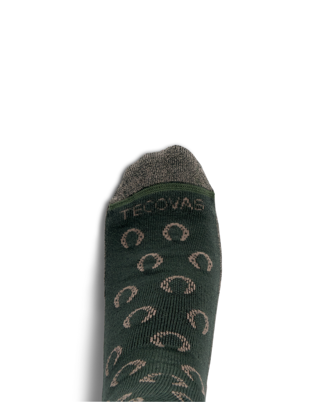Over-the-Calf Plaid & Horseshoe Socks (3-Pack) - Green Khaki Dark Brown Polyester Spandex