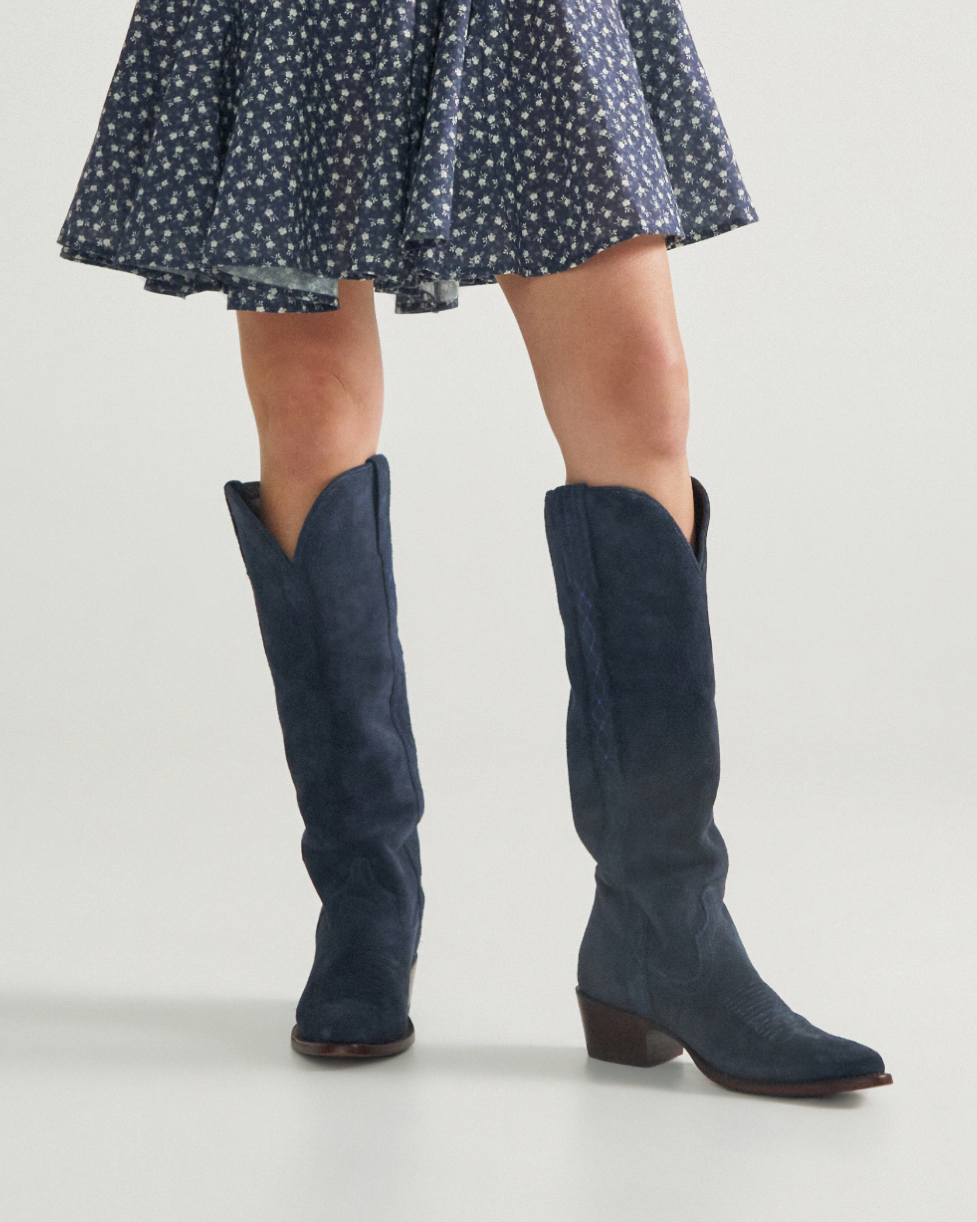 The Abby Cavalier - Eclipse Suede